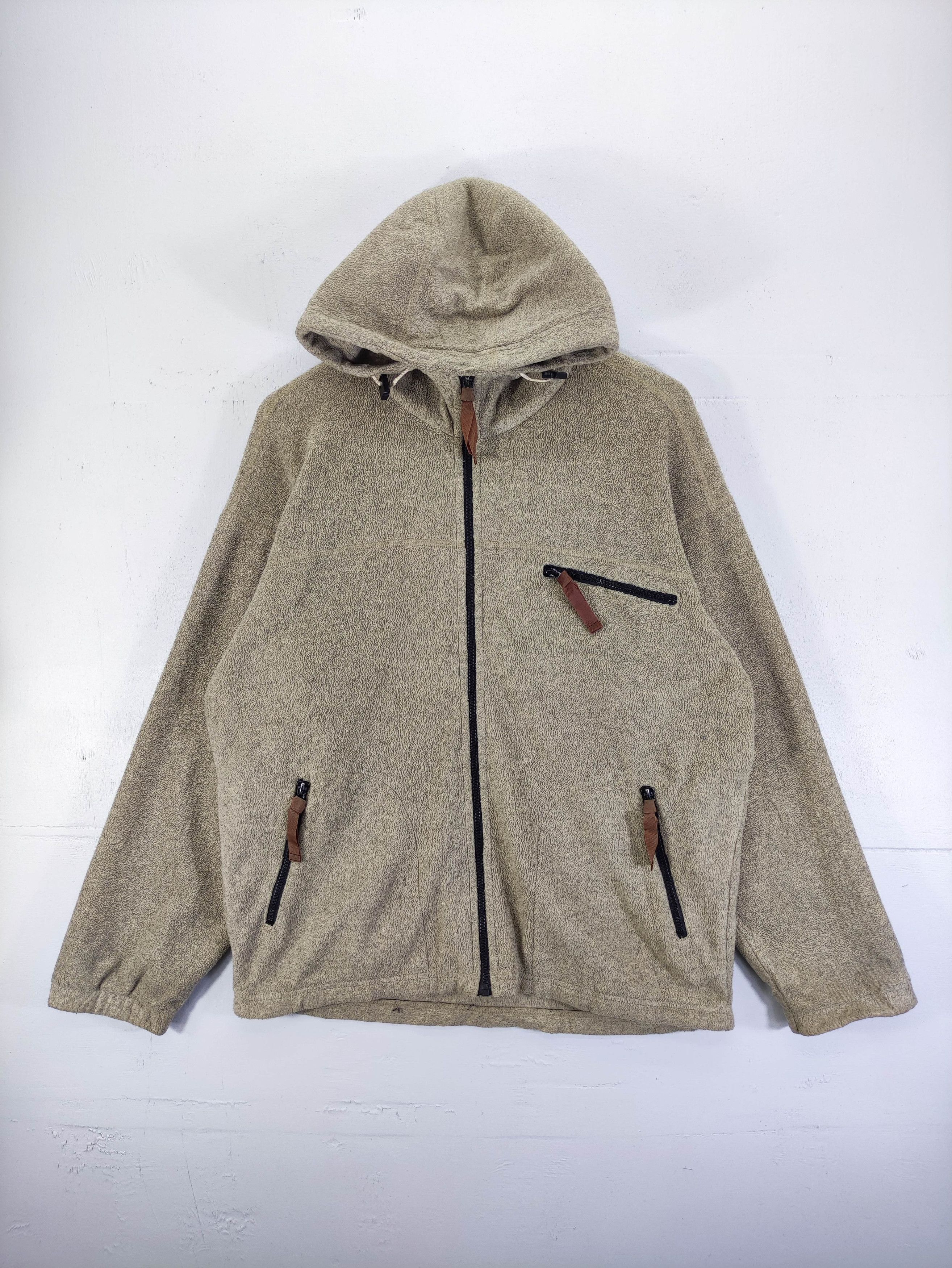 image of Vintage Timber Ridge Fleece Sweater Hoodie Zipper, Men's (Size Large)