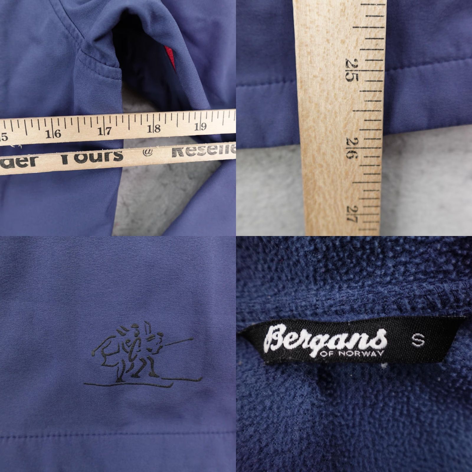 Vintage Bergans of Norway Jacket Womens Small Blue Stranda Lady Softshell Coat Parka Hooded Full Zip Pockets Waterproof Size S / US 4 / IT 40 - 8 Thumbnail