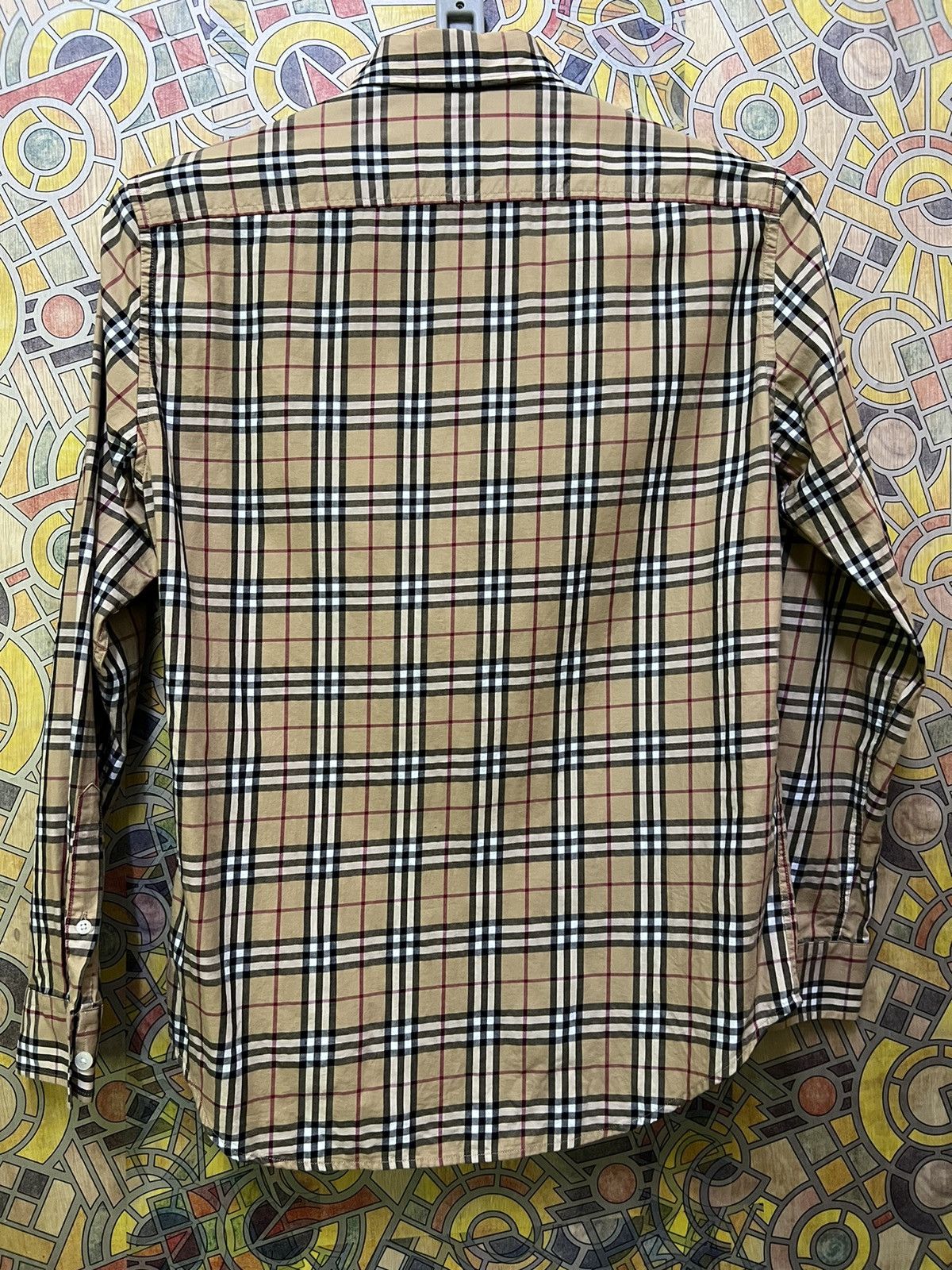 Burberry Burberry Somerton Nova Check Long Sleeve Shirt Men's Small Size US M / EU 48-50 / 2 - 3 Thumbnail