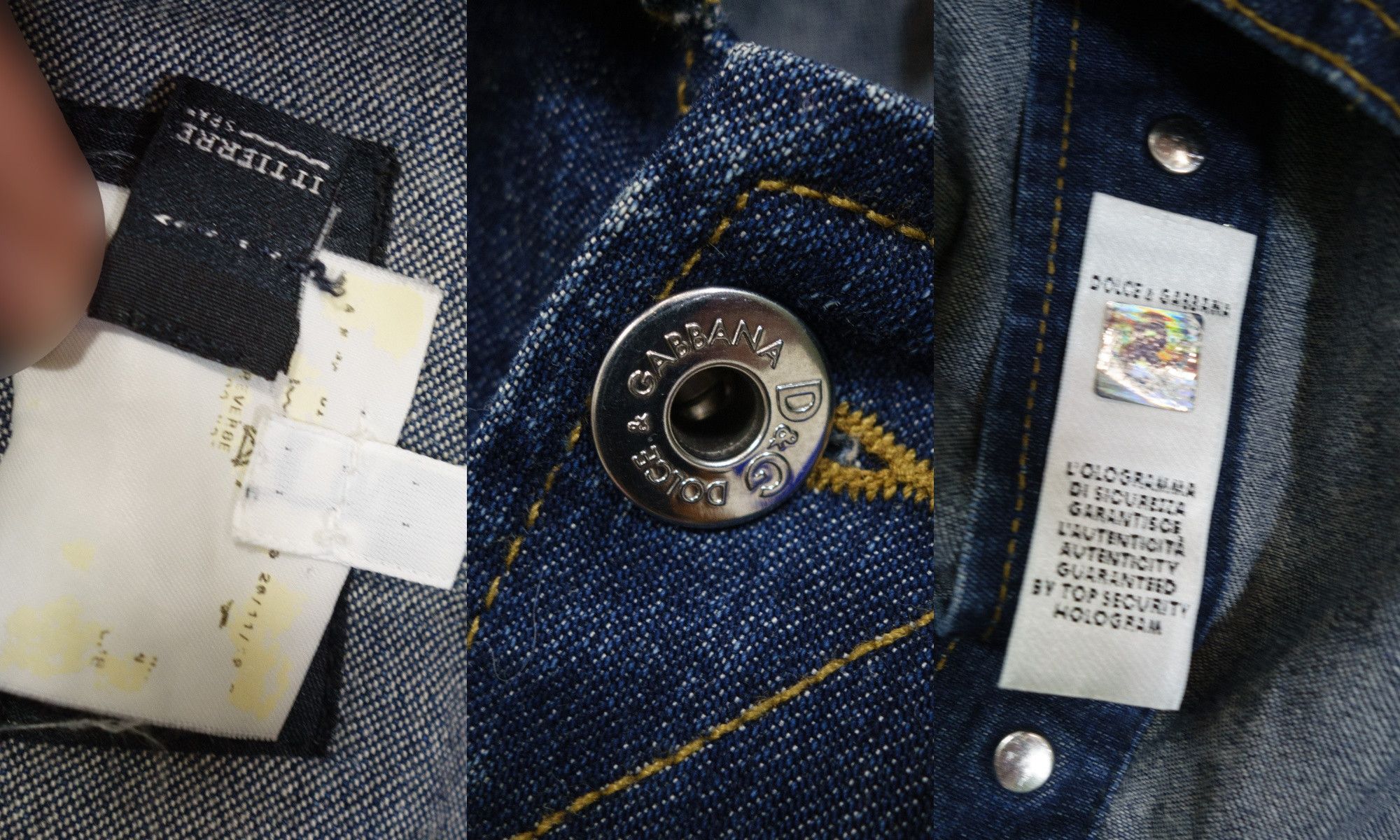 Dolce & Gabbana Y2K Denim Pocket Jacket Vintage 90s Size XL / US 12-14 / IT 48-50 - 8 Thumbnail