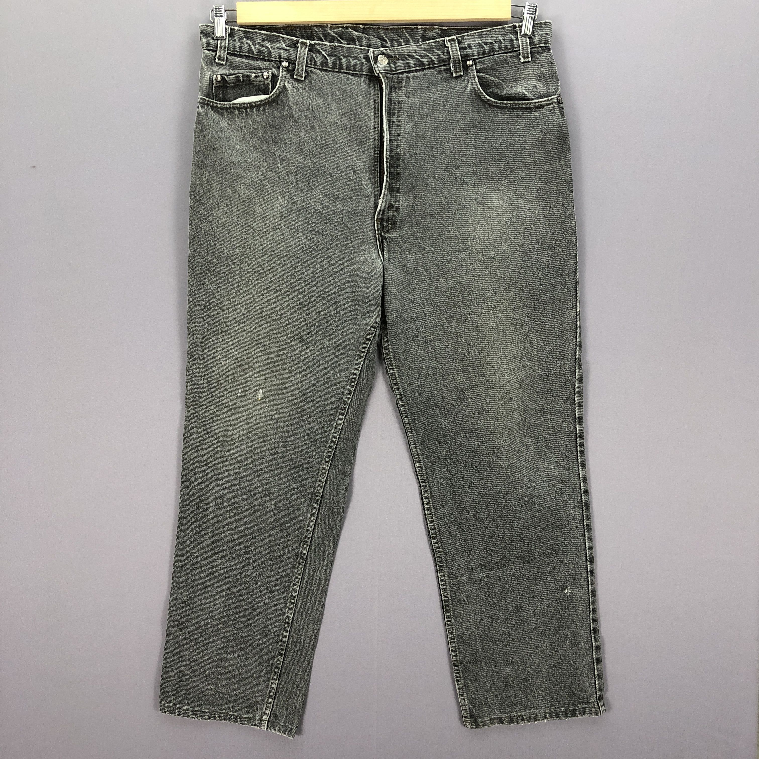 Levi's Vintage 90s Levis 550 Ash Gray Baggy Jeans Levis Black Denim Size US 40 / EU 56 - 1 Thumbnail