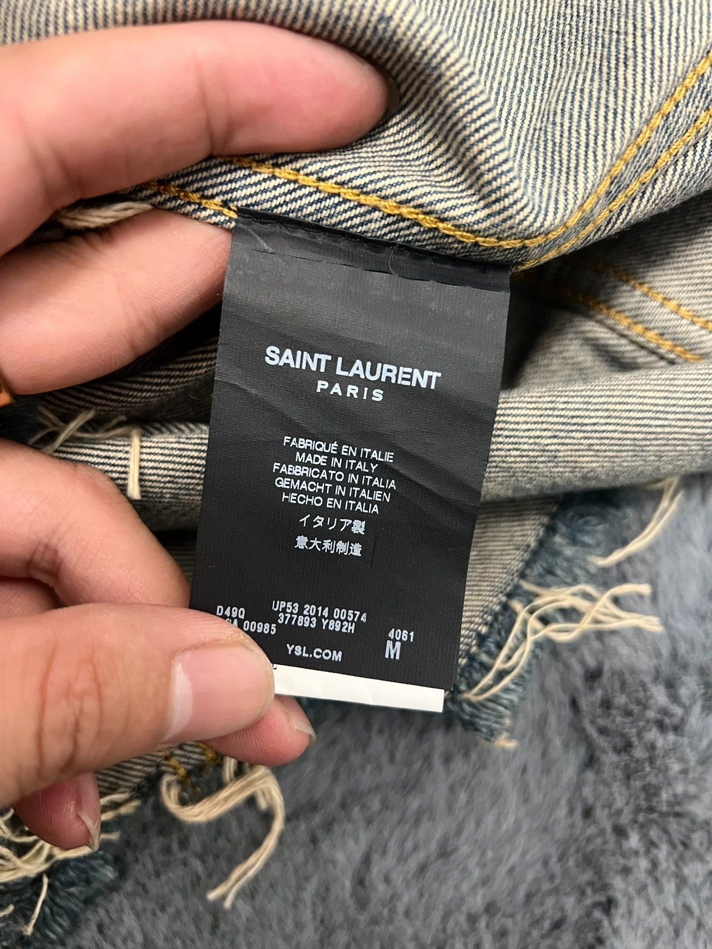 Saint Laurent Paris SLP Spring/Summer 2015 runway style raw-edge denim vest Size US M / EU 48-50 / 2 - 6 Thumbnail