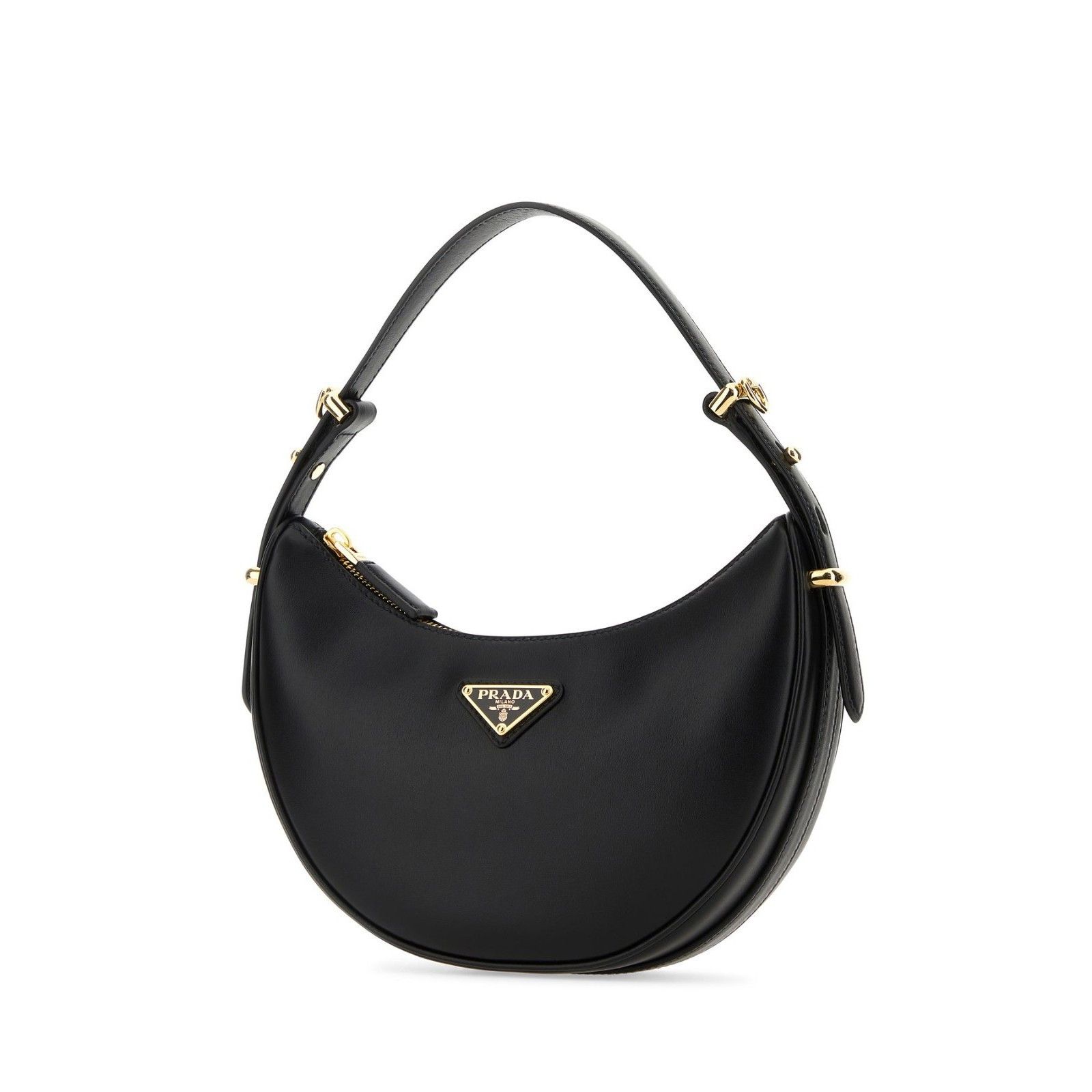 Prada PRADA Arque Small Black Smooth Leather Shoulder Bag New And Size ONE SIZE - 2 Thumbnail