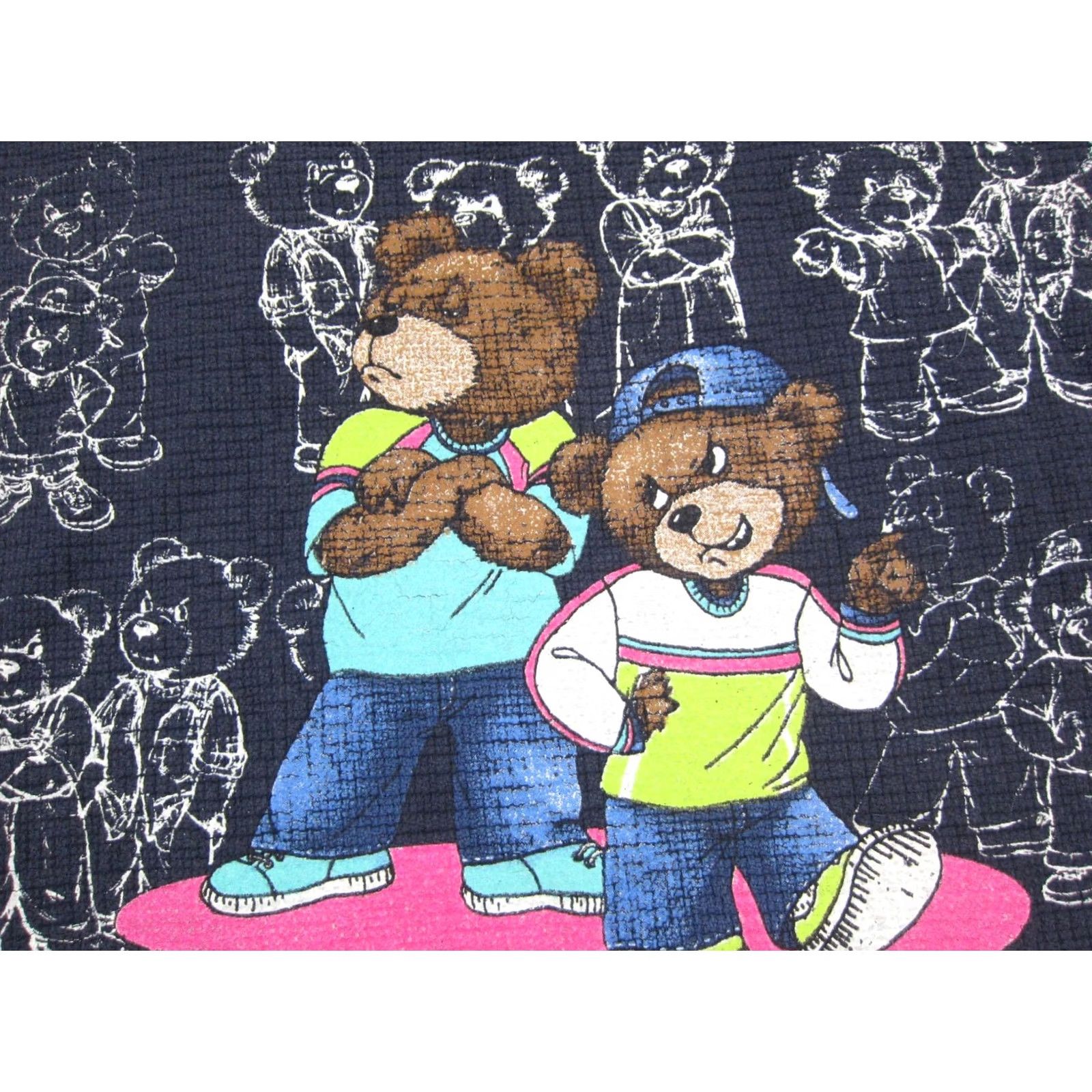 Faded Glory VINTAGE Faded Glory Bear Sweatshirt Womens Plus 26W/28W Blue Attitude USA Made 90s Classic Size 4XL / US 24-26 - 3 Thumbnail