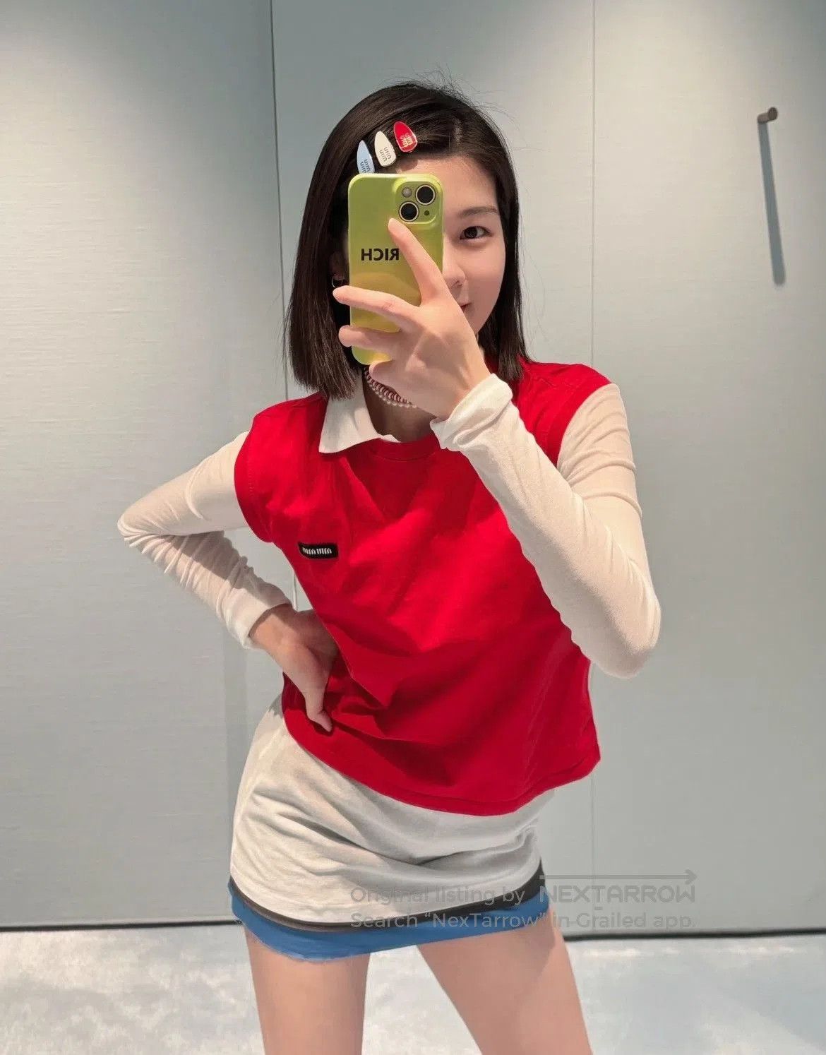 Miu Miu Miu Miu 2025 Logo Red Sleeveless Top S. Size S / US 4 / IT 40 - 1 Thumbnail