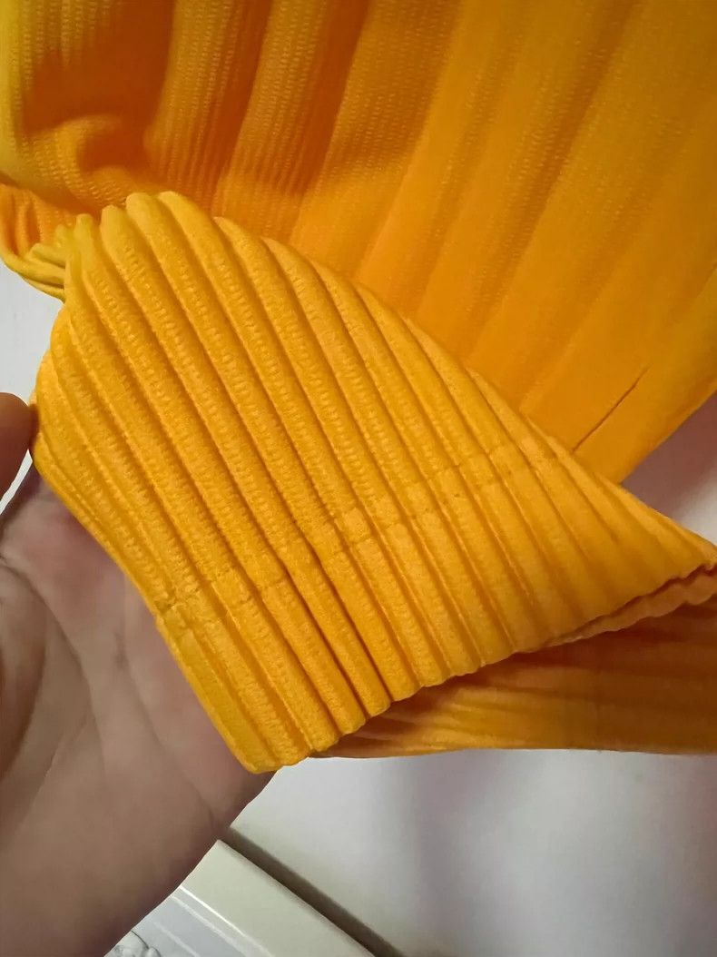 Issey Miyake Issey Miyake size:2 Yellow pleated puff pants Size 22" - 2 Thumbnail