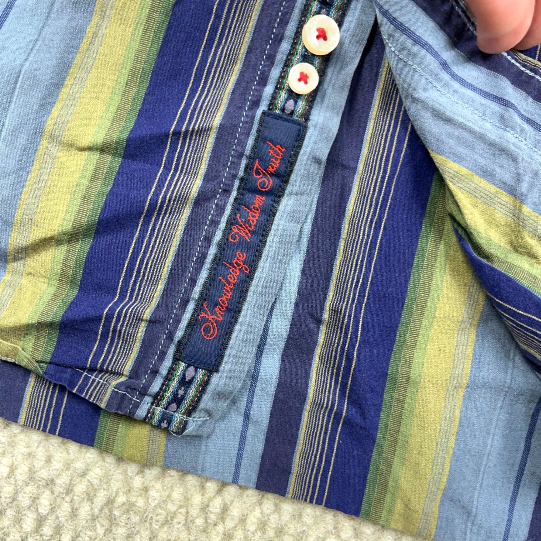Robert Graham Robert Graham Shirt Men 3XL Button-Up Color Blue Striped Casual Modern Preppy Wear Dress Size 48R - 4 Thumbnail