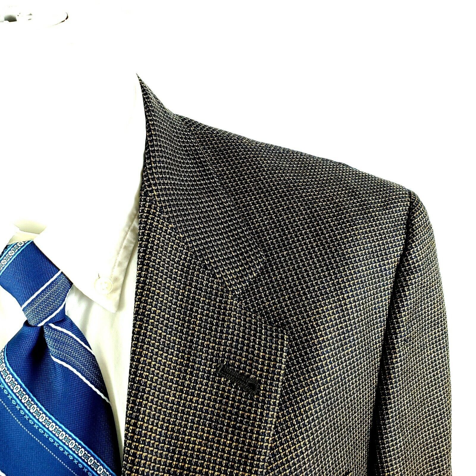 Hart Schaffner Marx Hart Schaffner Marx Gold Trumpeter Wool 2 Button Blazer 42L Size 42L - 2 Thumbnail