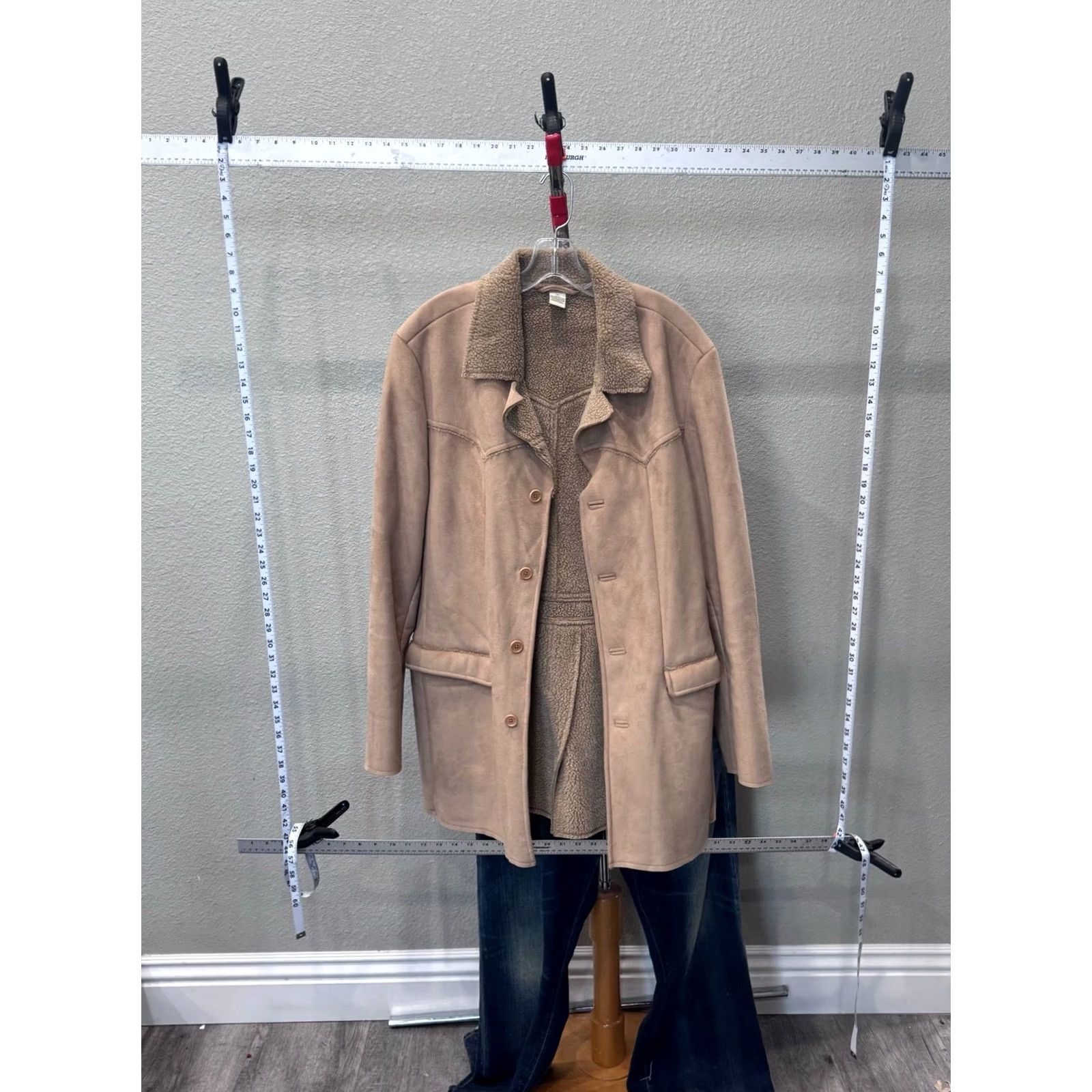 Perry Ellis Perry Ellis Jacket Mens Blazer M Sherpa Button Up Coat Multicolor Medium Size 40R - 2 Thumbnail