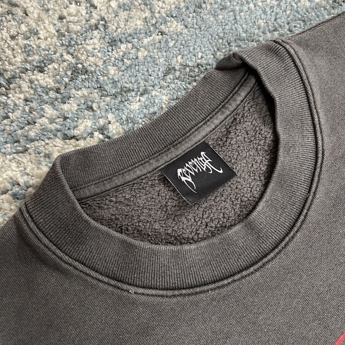 Revenge KOSUKE KAWAMURA FADED ViNTAGE BLACK R-LOGO ANGEL CREWNECK Size US XL / EU 56 / 4 - 6 Thumbnail
