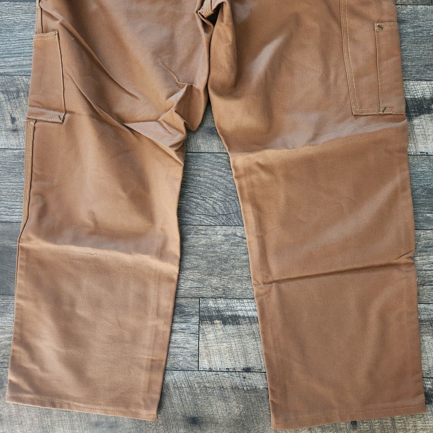 Vintage Bulwark FR Carpenter Pants 40x30 Canvas Duck Brown Durable Utility Pockets Work Mens Jeans Regular 40 Inseam 30 Straight" Size US 40 / EU 56 - 7 Thumbnail