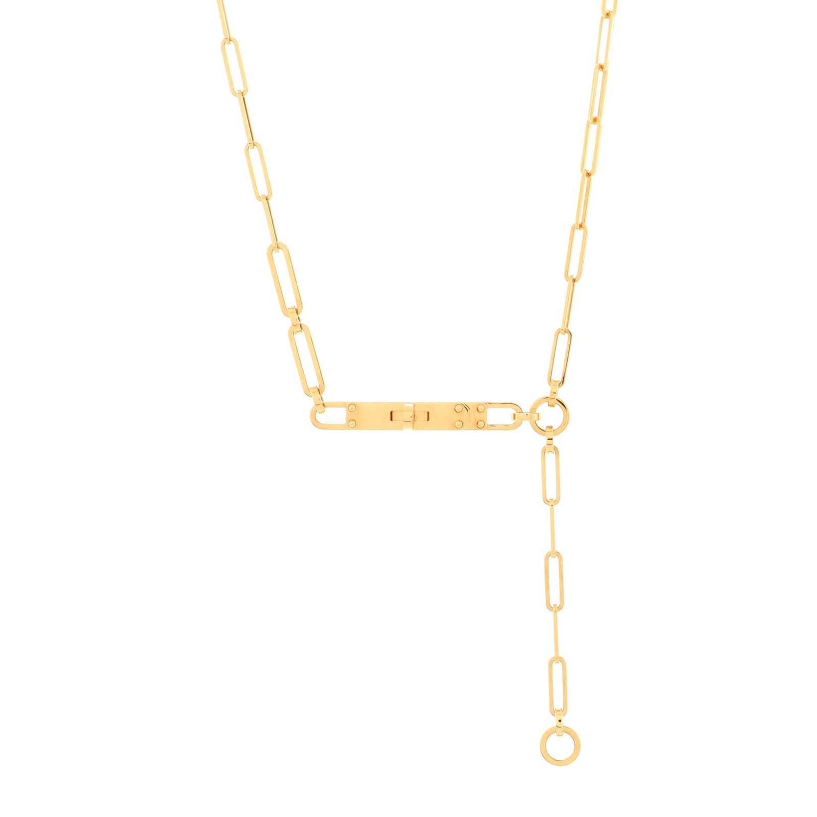 image of Hermes Kelly Chaine Lariat Necklace 18K Yellow Gold Small, Women's