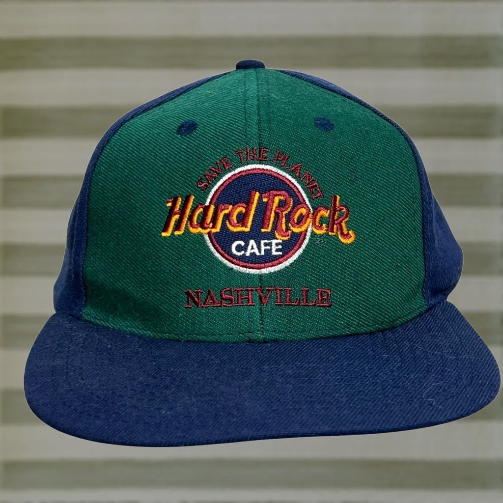 Hard Rock Cafe Hard Rock Cafe Blue Pin Wheel Baseball Cap - Vintage 90s Hat Size ONE SIZE - 1 Thumbnail