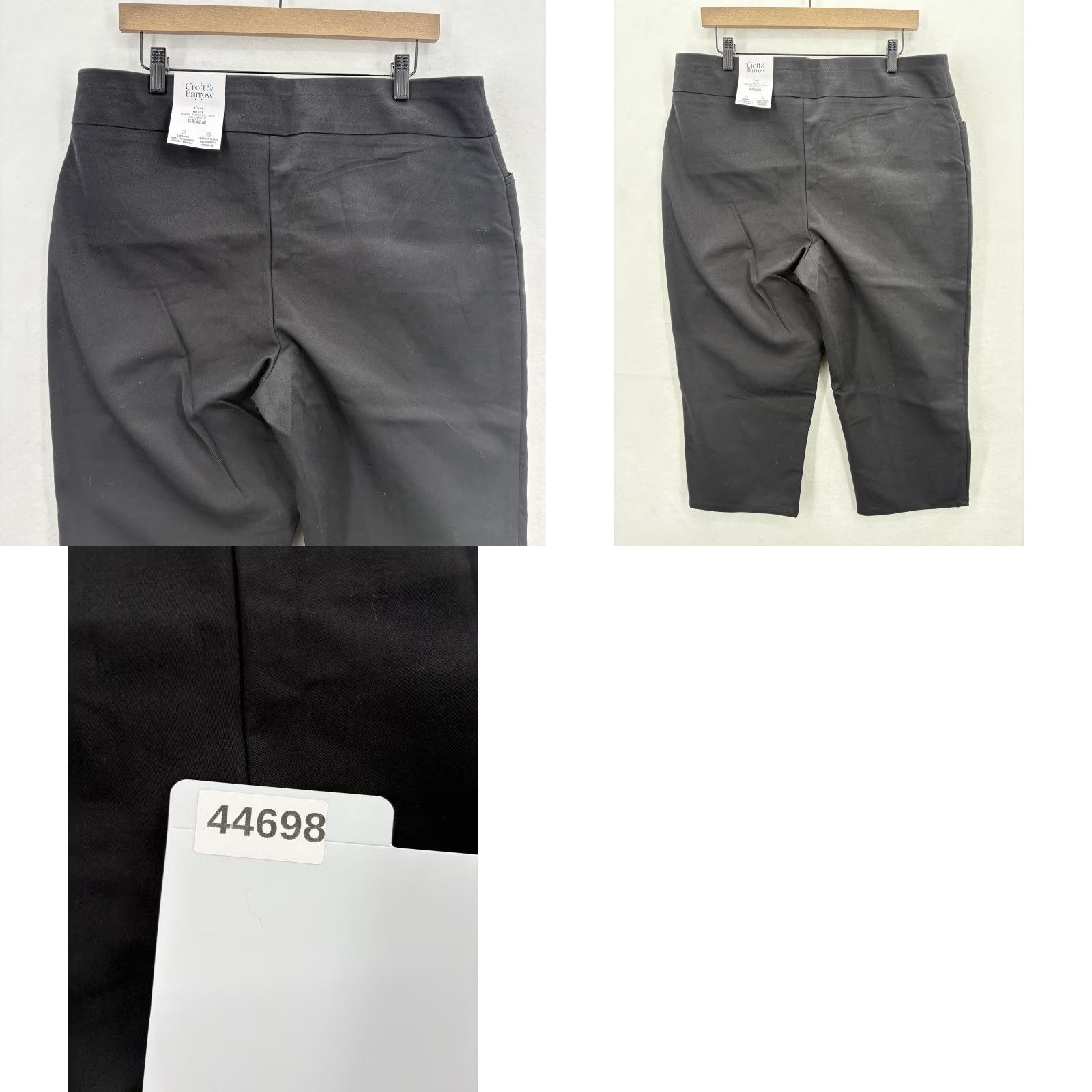 Croft & Barrow Croft & Barrow Capri Pants Womens 16 Black Effortless Stretch Mid Rise Casual Size 38" / US 16 / IT 52 - 10 Thumbnail