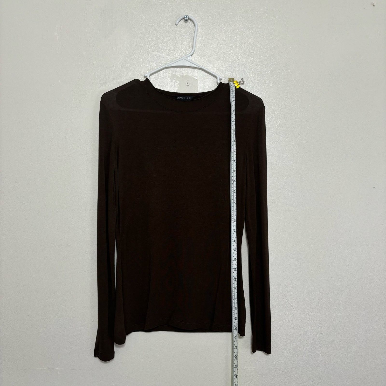 Other Lafayette 148 New York Chocolate Brown Long Sleeve Shirt Size S / US 4 / IT 40 - 2 Thumbnail