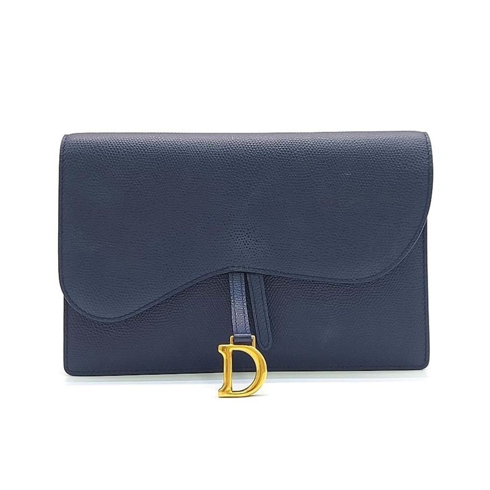 Christian Dior Saddle Chain Crossbody Bag (2119845) in Blue, Women's