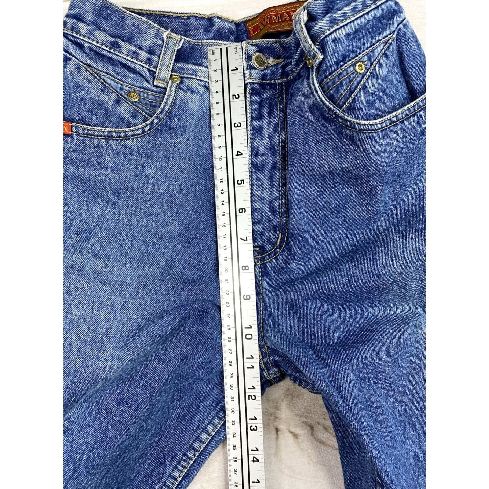 Vintage VINTAGE Lawman Jeans Womens Jr 3 Western Denim High Rise 35.5” Inseam Blue 100% Cotton Spandex Bootcut Jeans Mens Womens Girls男 not allowed Size 26" / US 2 / IT 38 - 7 Thumbnail