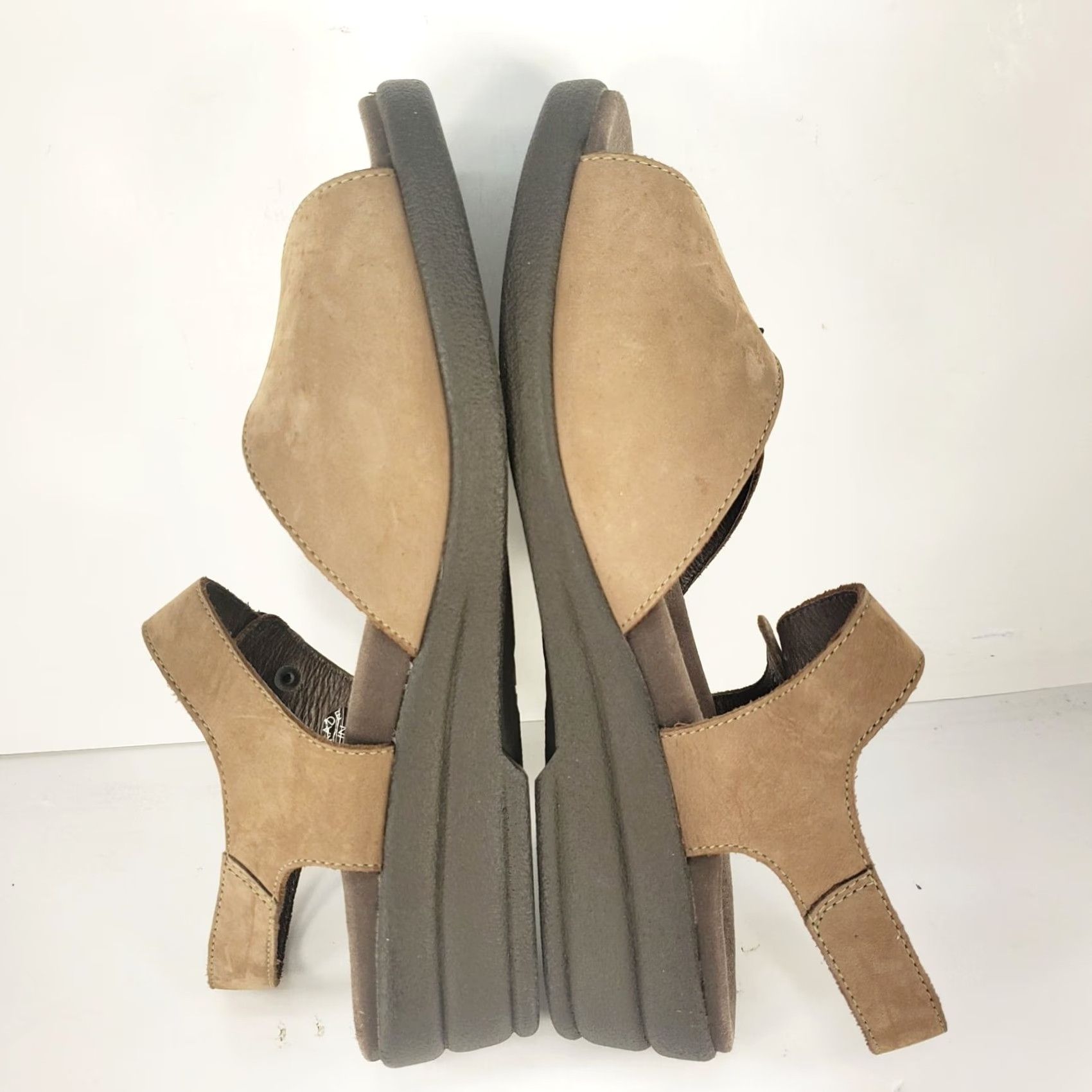 Mephisto Mephisto Sandals Suede Brown Wedge Strappy Women's 8M EU 39 Adjustable Arch Support Cushioned Comfort Leather Upper Breathable Nonslip Size US 8 / IT 38 - 7 Thumbnail