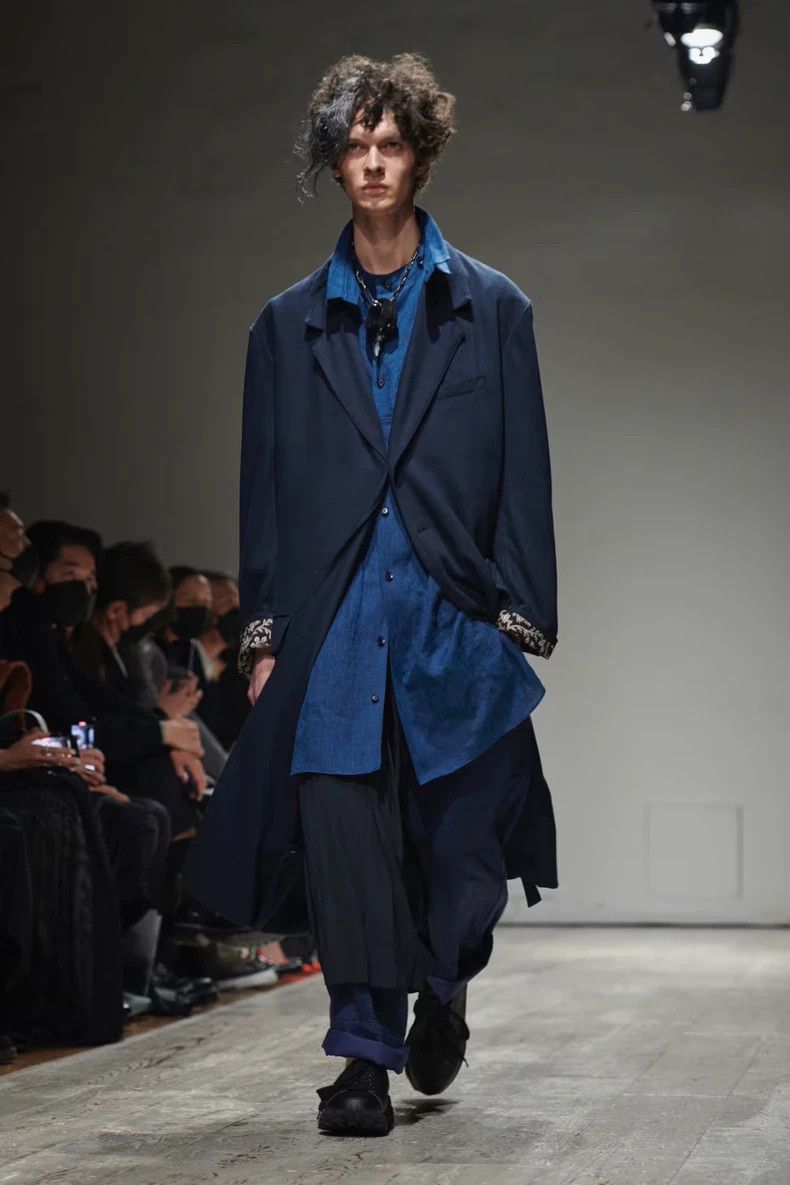 Yohji Yamamoto Yohji Yamamoto23SS silk denim jacquard coat 2503-Nextarrow Size US L / EU 52-54 / 3 - 2 Thumbnail