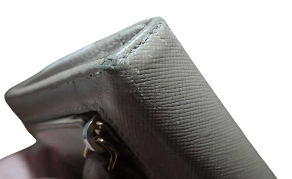 Prada Saffiano Leather Logo Long Wallet
