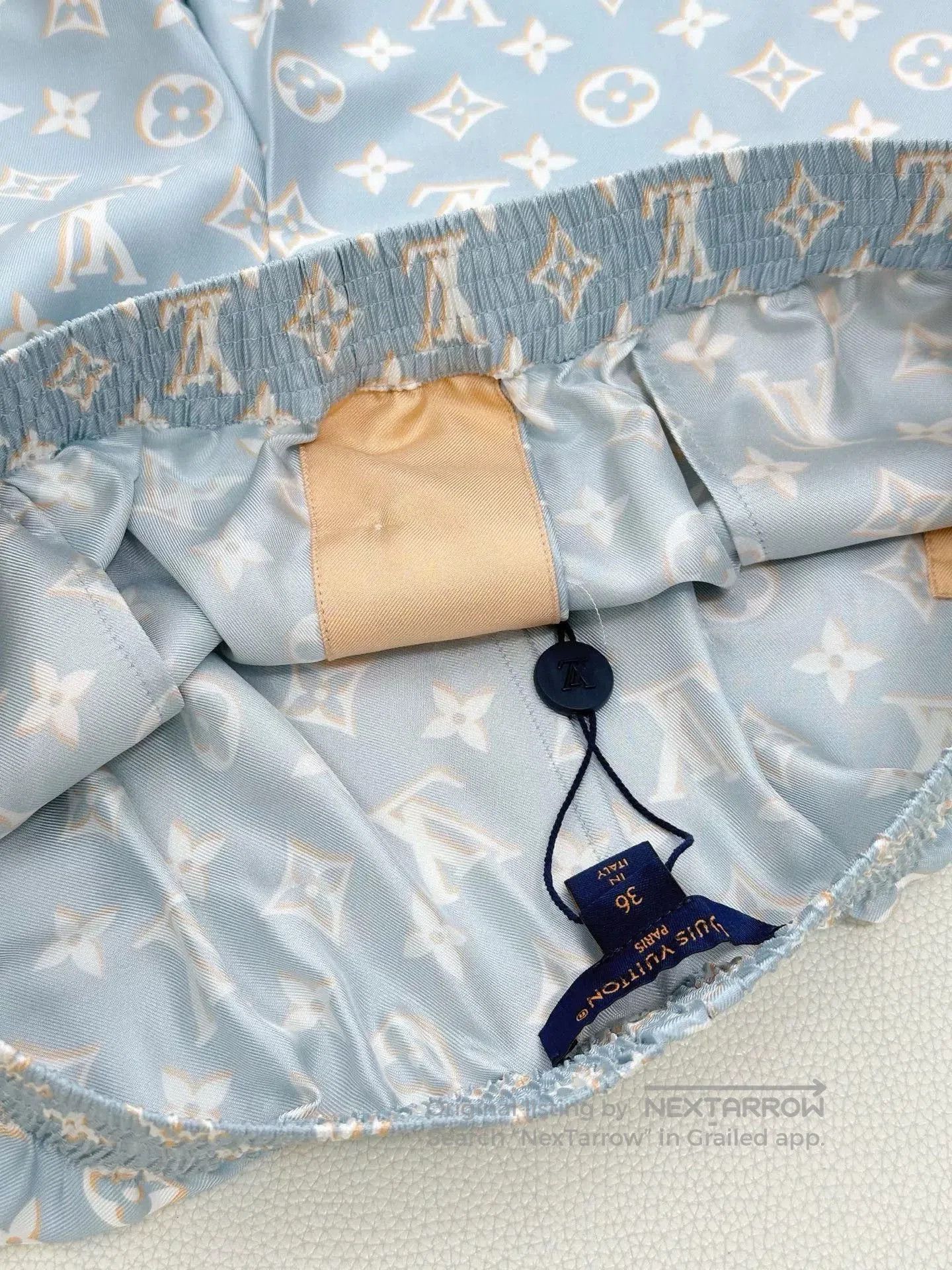 Louis Vuitton LV Logo Stripe Elastic Straight Shorts. Size 33" - 6 Thumbnail