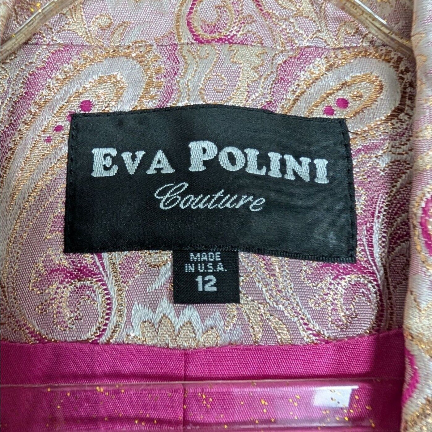 Designer Vintage Eva Polini Couture Paisley Blazer Womens Size 12 Size XL / US 12-14 / IT 48-50 - 6 Thumbnail