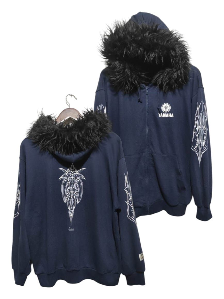 Moon'eyes X Yamaha motomachi yokohama Fur Hoodies Sweatshirt