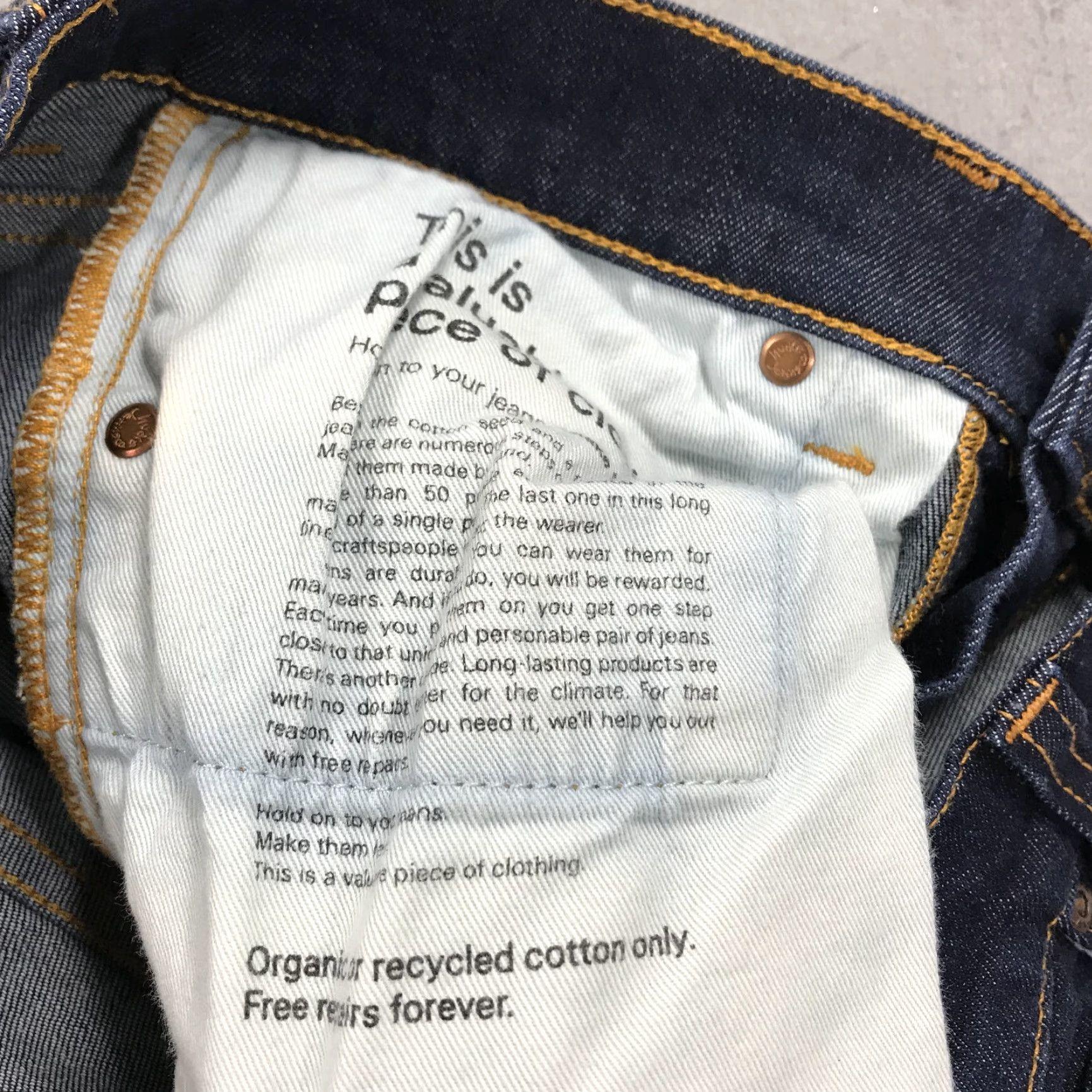 Nudie Jeans Nudie Jeans Slim Denim Jeans 30x28 Blue Cotton Blend Lean Dean Mens Slim 30 Regular Men City Skinny 90s Theme Size US 30 / EU 46 - 7 Thumbnail