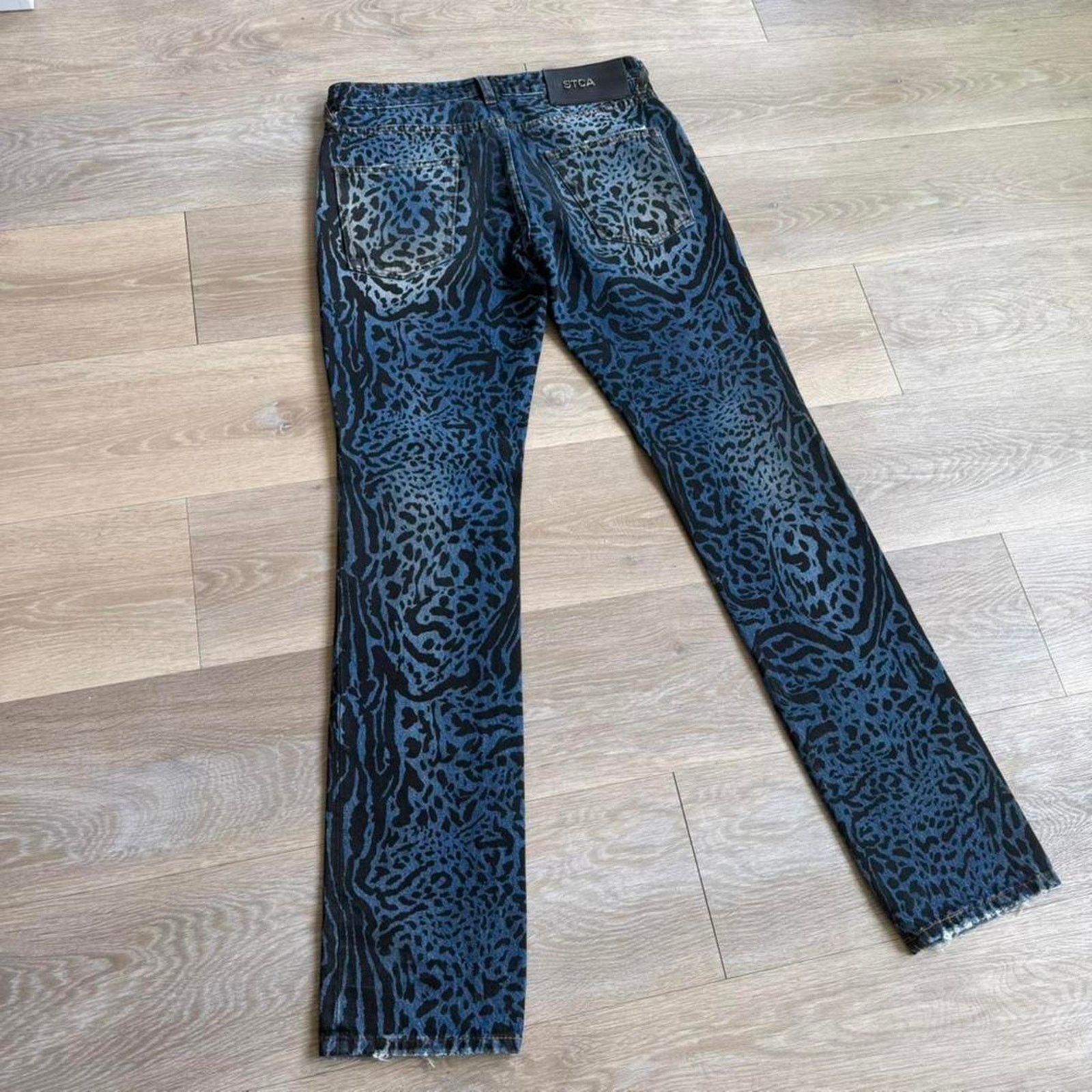 Just Cavalli Just Cavalli Leopard Print Denim Pants y2k Size US 30 / EU 46 - 5 Thumbnail