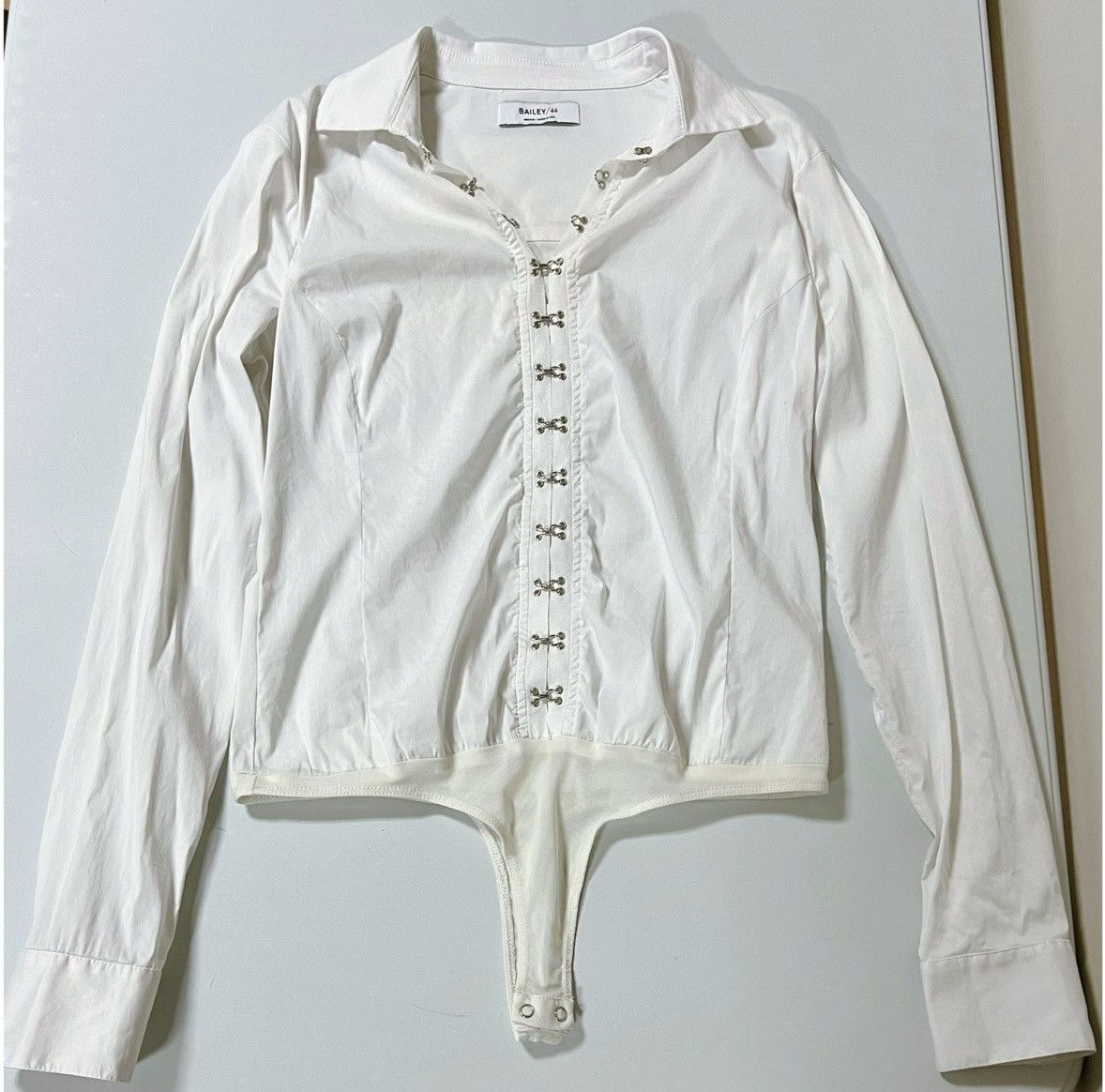 Bailey 44 Bailey 44 White Collared Shirt Top Blouse Bodysuit Size M 🤍 Size M / US 6-8 / IT 42-44 - 1 Thumbnail