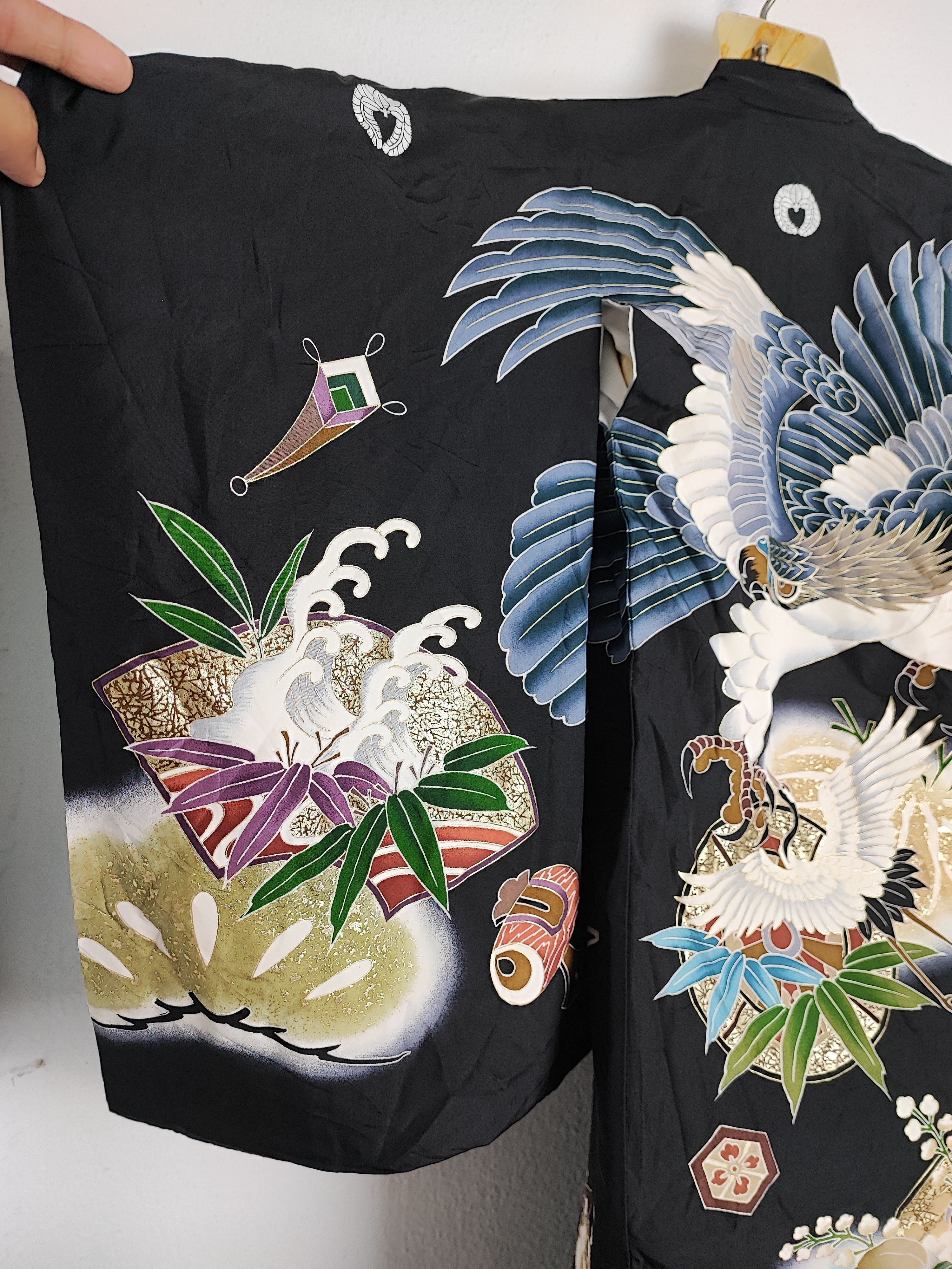 Japanese Brand Sukajan Kimono Silk Phoenix Size XS / US 0-2 / IT 36-38 - 17 Thumbnail