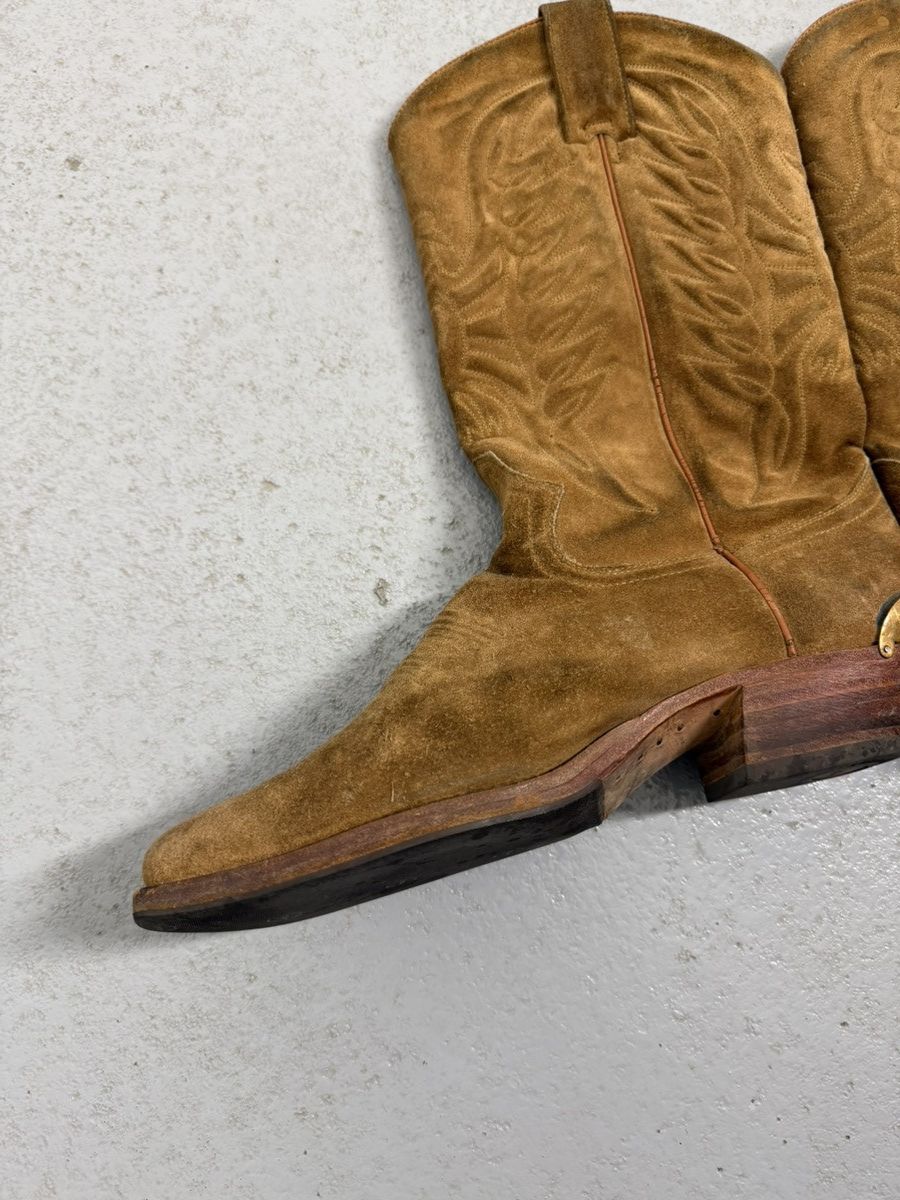 Sendra Vintage Sendra Cowboy Suede Leather Boots Size US 9.5 / EU 42-43 - 11 Thumbnail