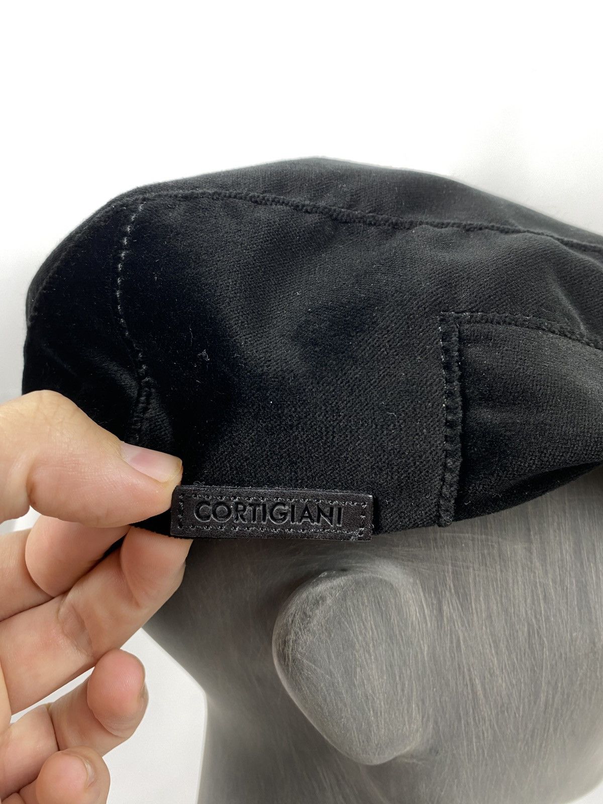 Cortigiani Cortigiani Velour Cap Flat Hat Driver Cotton size M Italy Size ONE SIZE - 4 Thumbnail