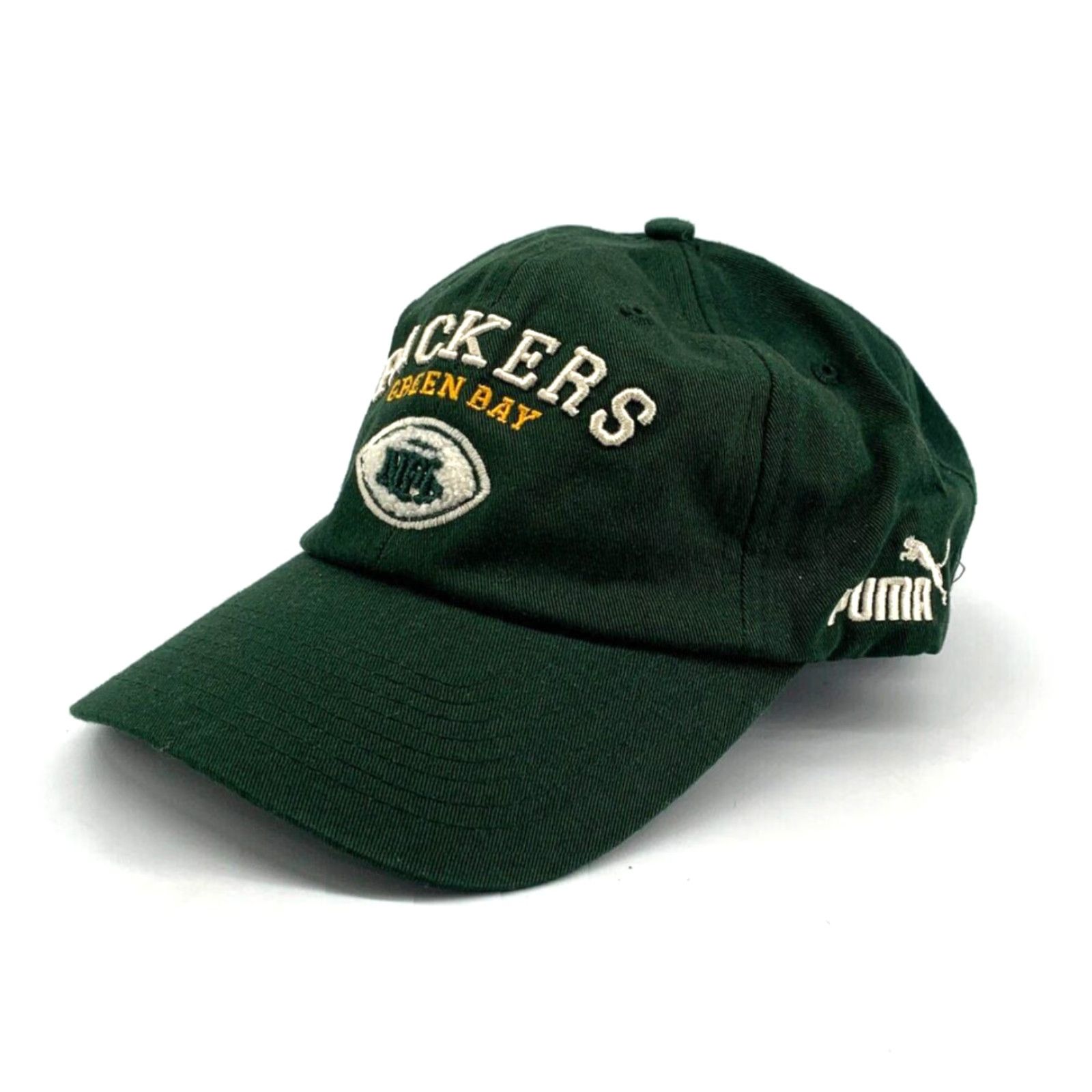 NFL Puma Men's NFL Packers Green Bay Adjustable Baseball Cap One Size Fits All Size ONE SIZE - 2 Thumbnail