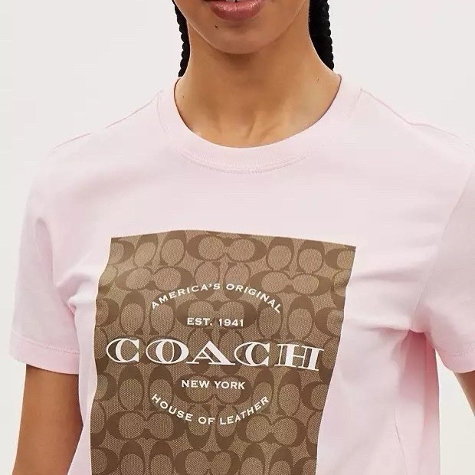Coach NWT Coach Women'T Shirt Organic Cotton Light Pink C8775 XS Size US XS / EU 42 / 0 - 5 Thumbnail