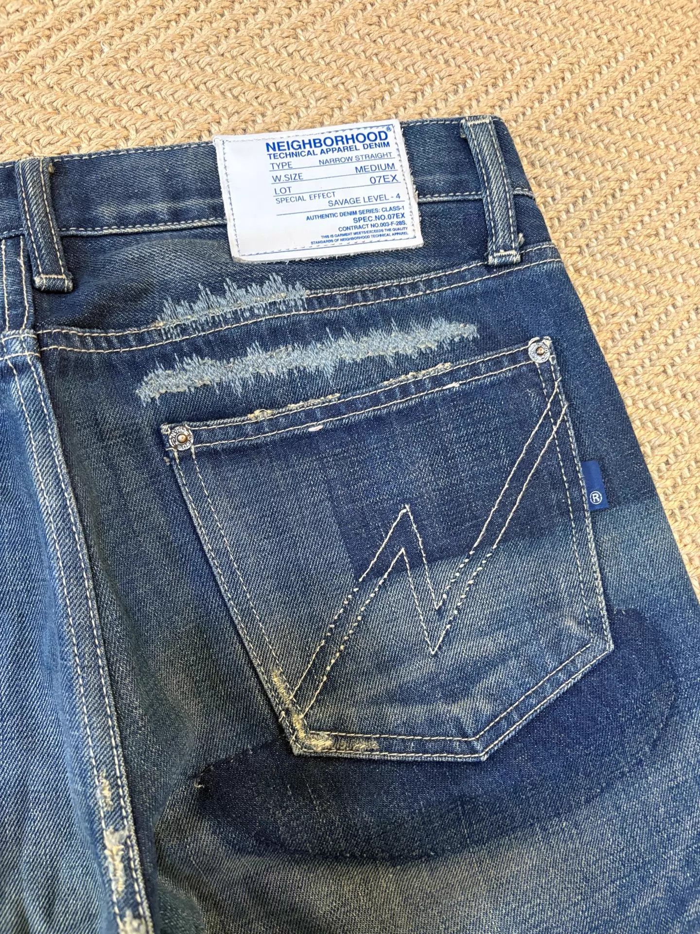 Neighborhood NBHD 2007 SCAB Washed Scab Jeans Narrow M Near New Size US 32 / EU 48 - 5 Thumbnail