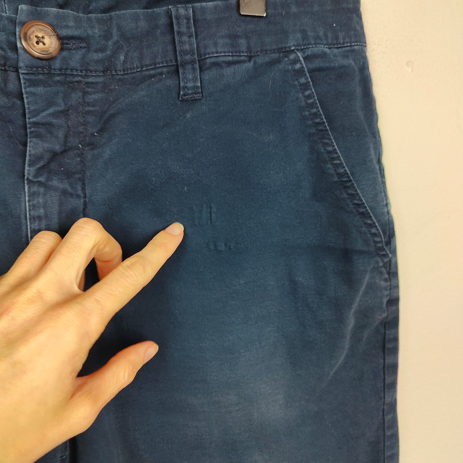 Chubbies Chubbies Chino Shorts Mens 35 Navy Blue Cotton 7" Size US 35 - 3 Thumbnail