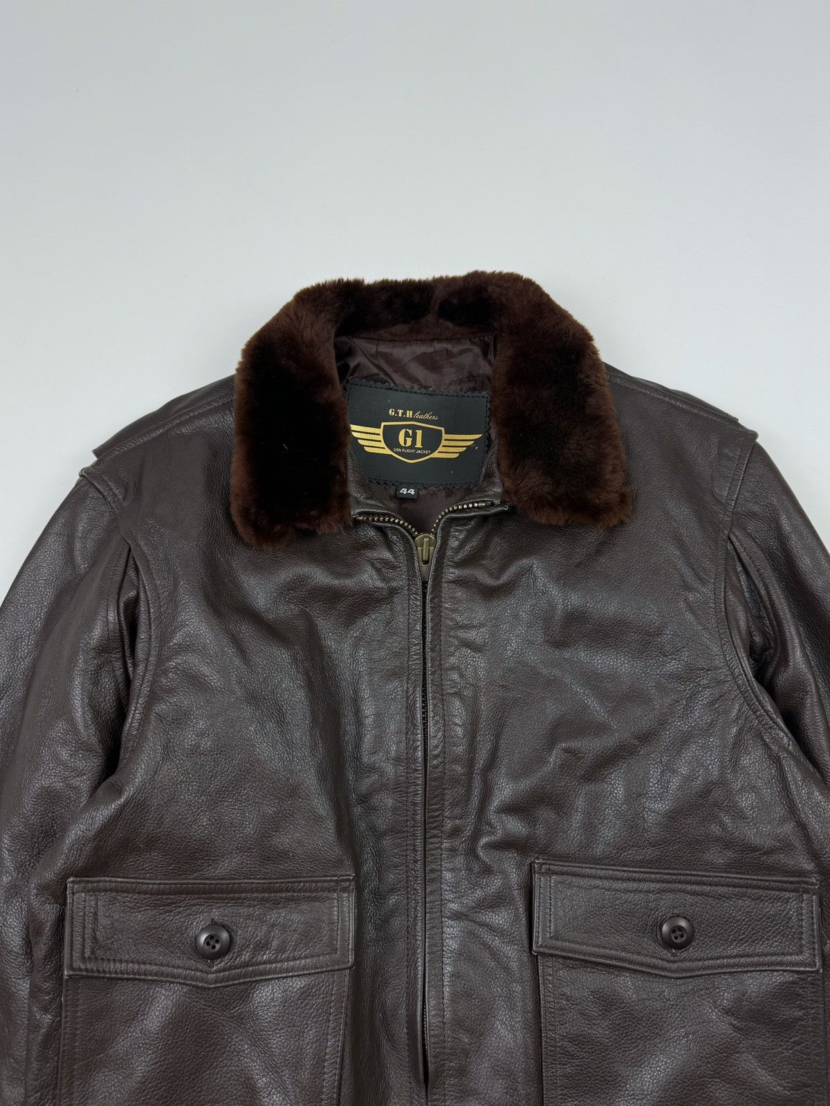 Vintage Vintage G.T.H Leathers G1 USN Flight Jacket Size US XL / EU 56 / 4 - 5 Thumbnail