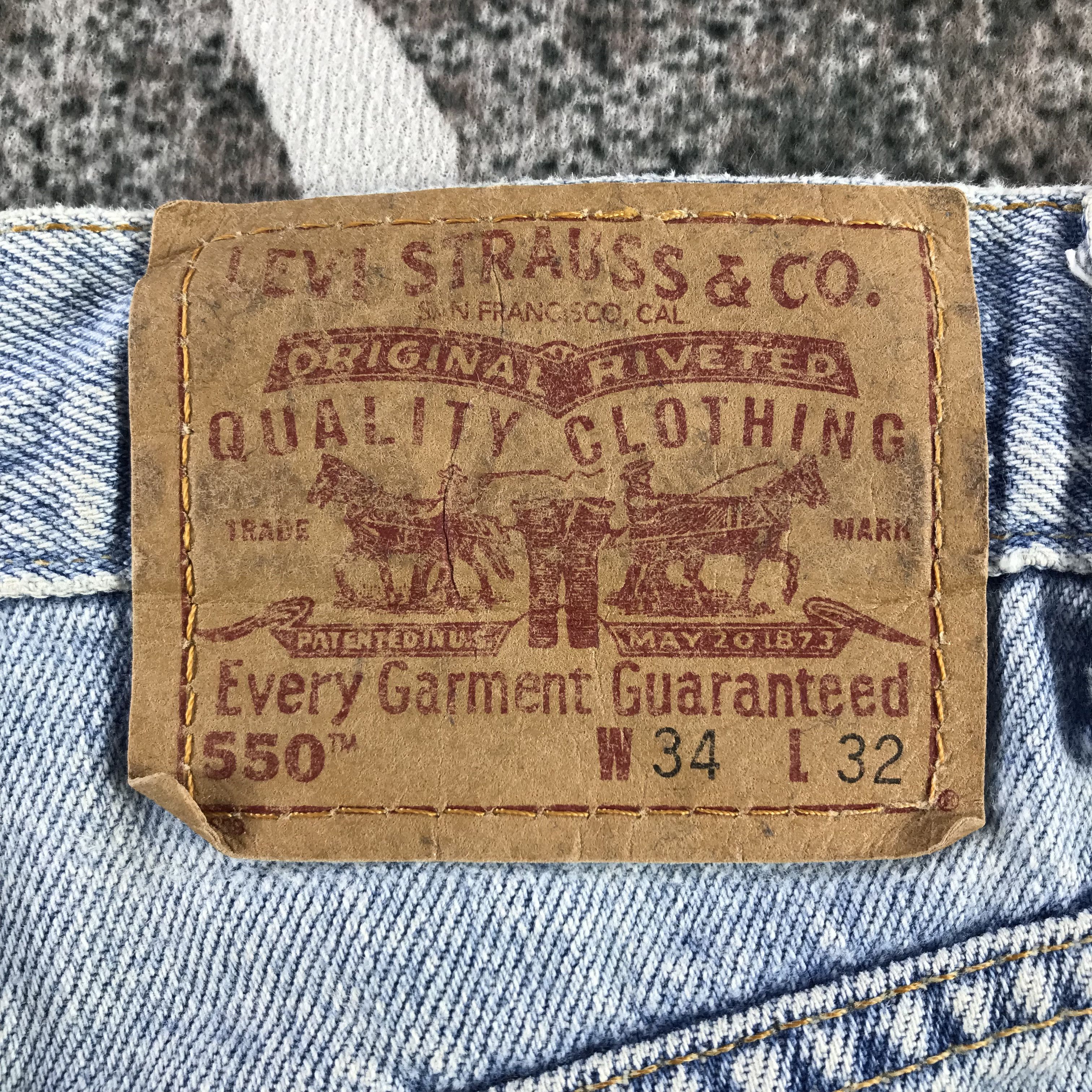 Levi's Vintage Levis 550 Jeans Relaxed Fit Denim KJ3358 Size US 34 / EU 50 - 5 Thumbnail