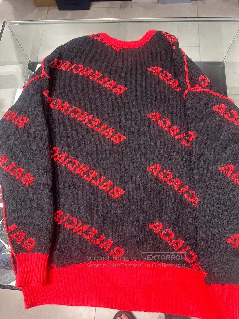 Balenciaga Balenciaga Red orange bullet train all-over print sweater Size US XS / EU 42 / 0 - 3 Thumbnail