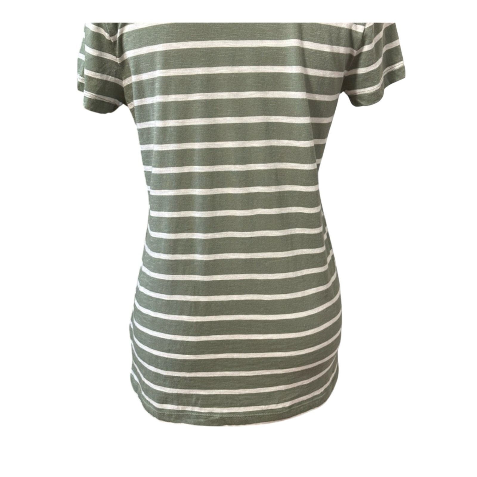 Other Caslon T-Shirt Crew Neck Striped Green White Women's S NWT Size S / US 4 / IT 40 - 6 Thumbnail