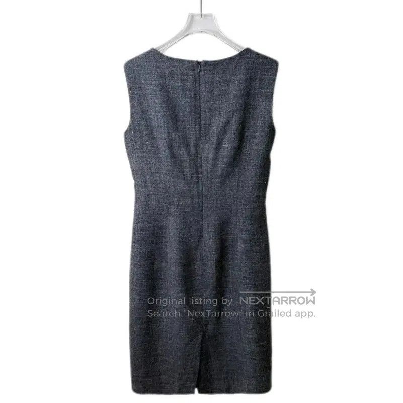 Max Mara MaxMara Gray Cotton Blend Dress for Women . Size XS / US 0-2 / IT 36-38 - 2 Thumbnail