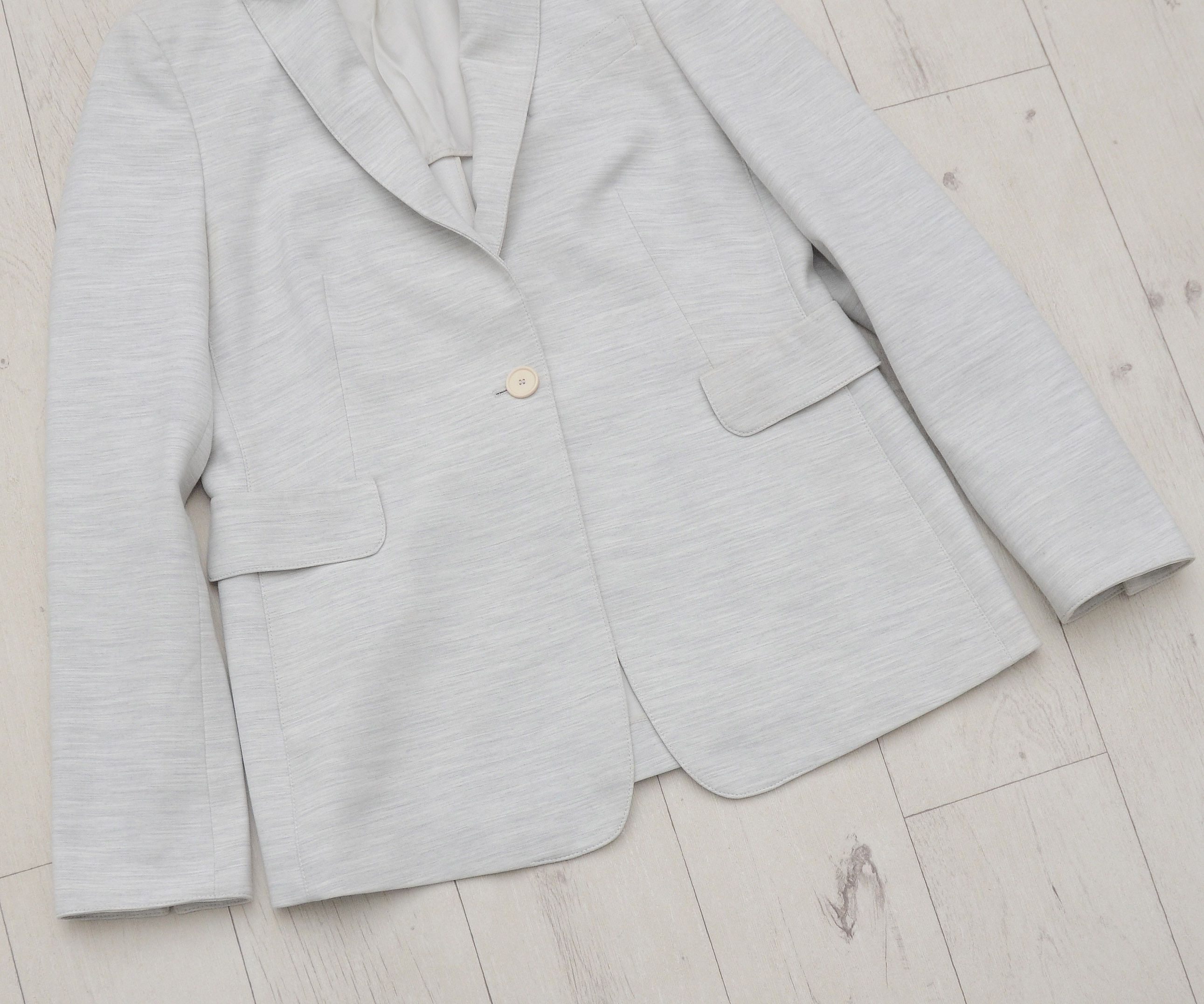 Akris Akris Punto Luxury Blazer Gray One Button size US 10 UK 14 Size L / US 10 / IT 46 - 3 Thumbnail