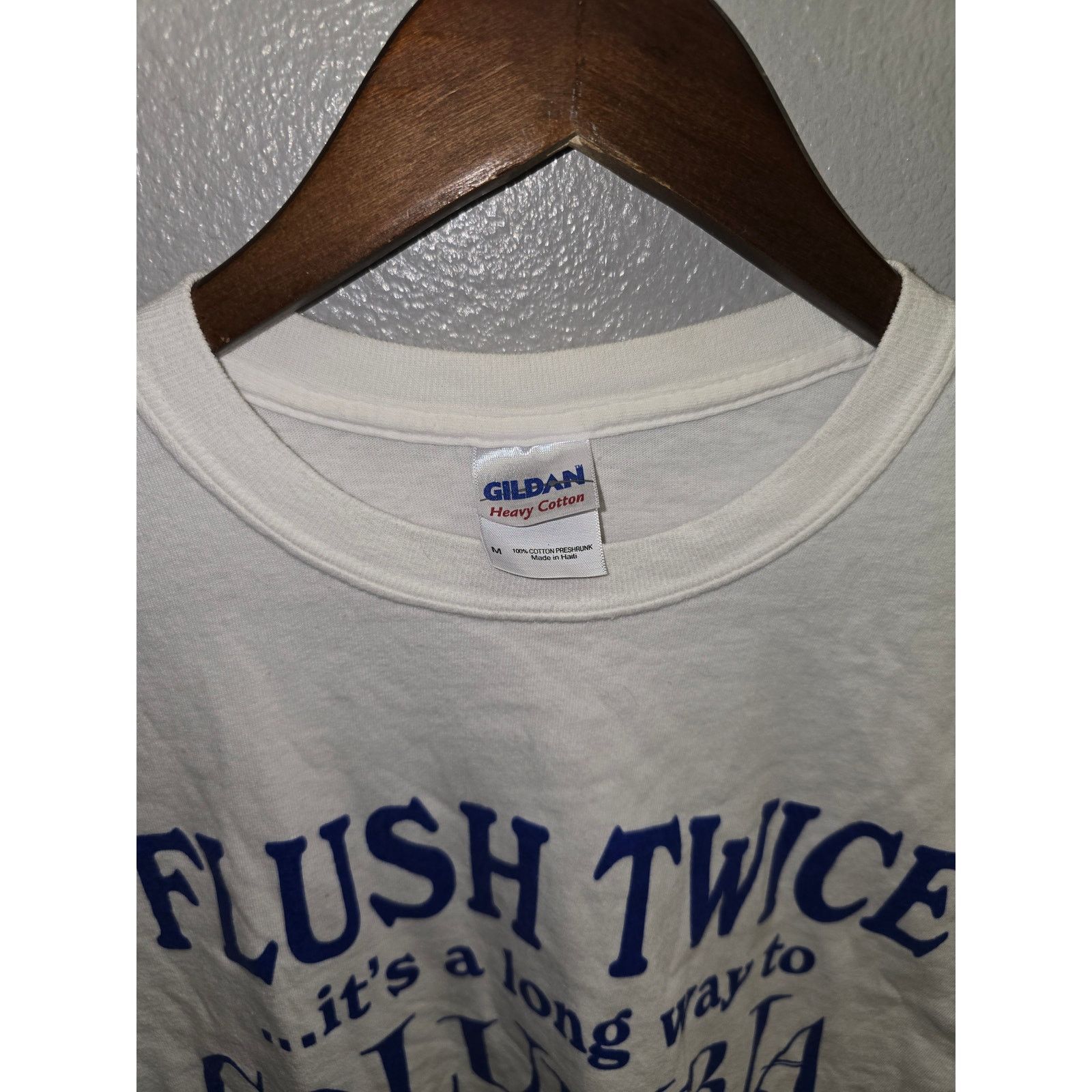 Vintage Funny Columbia Shirt Tourist Statement White M Humor Tee Size US M / EU 48-50 / 2 - 3 Thumbnail