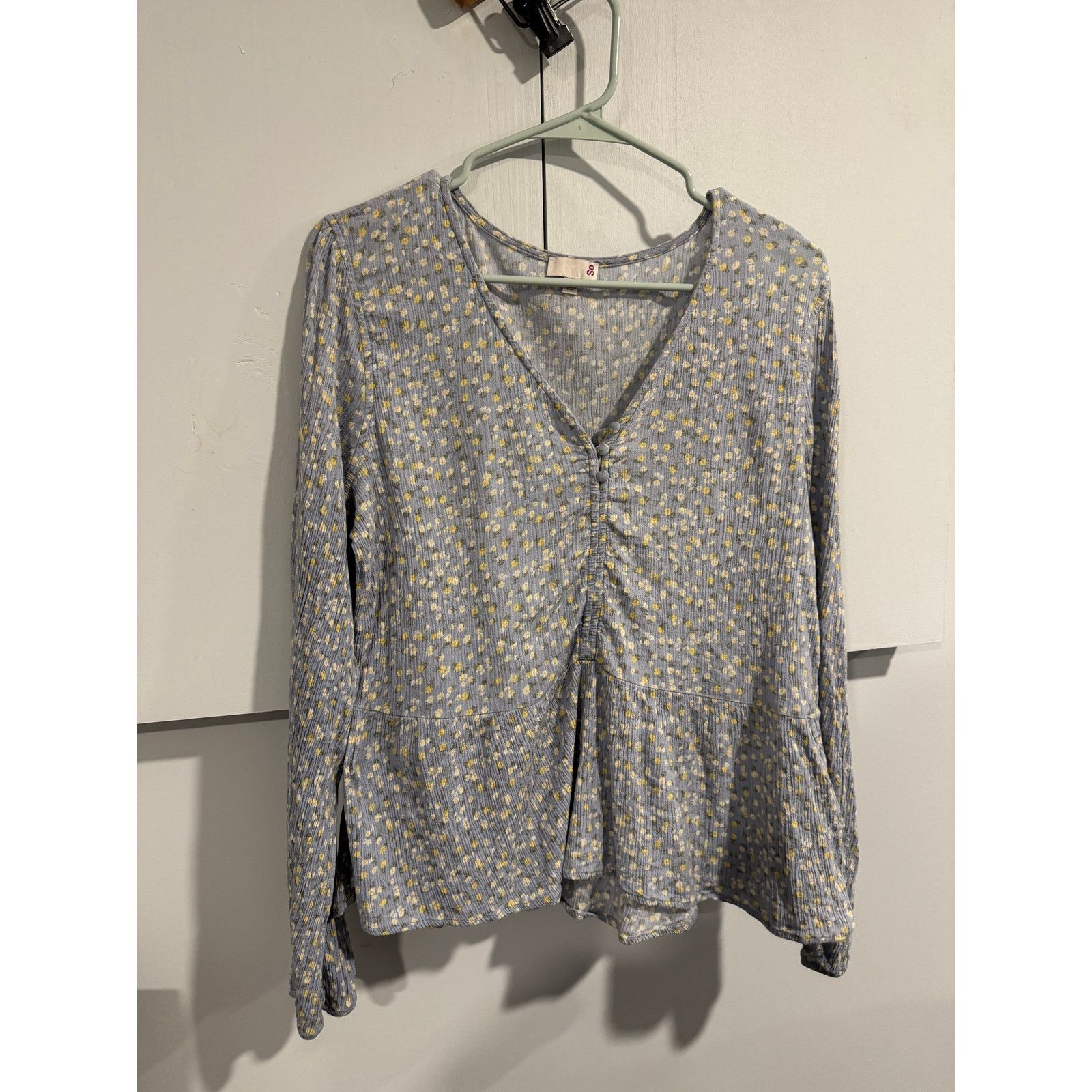 Other So Brand Womens Floral Long Sleeve Blouse Size Large Size L / US 10 / IT 46 - 4 Thumbnail