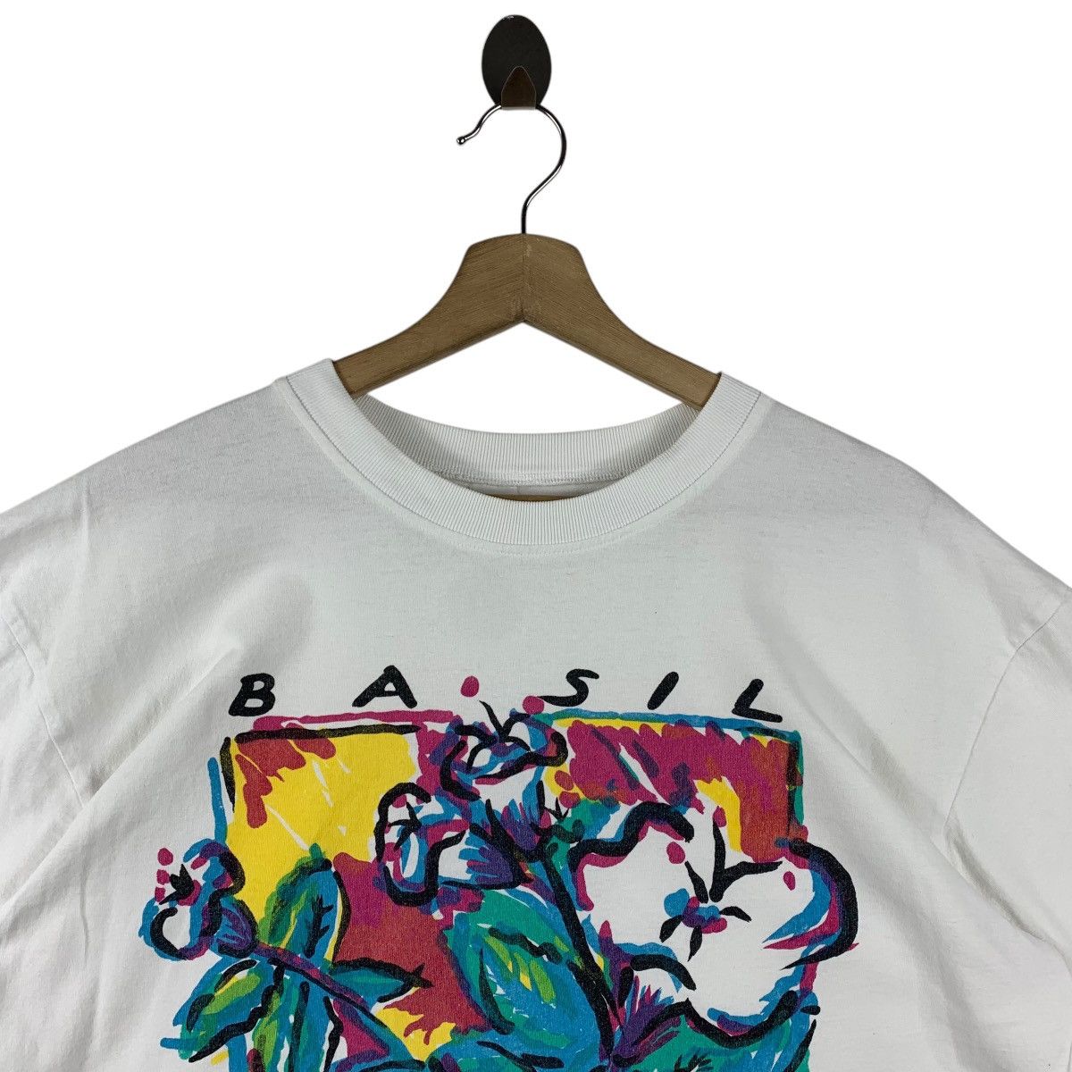 Vintage Vintage BASIL art picture by kimfor 90 tee Size US L / EU 52-54 / 3 - 2 Thumbnail