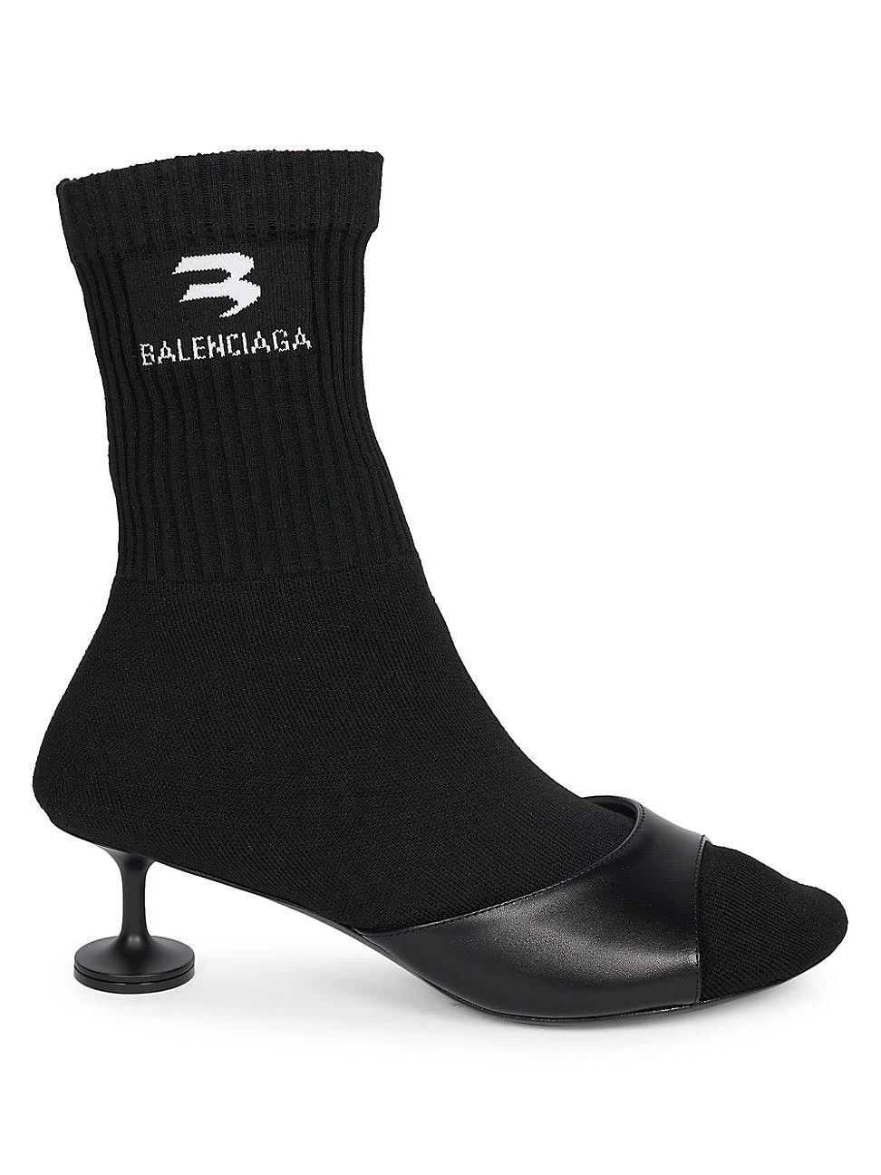 image of Balenciaga O1Mt1Gz0524 Sock 50Mm Booties In Black, Women's