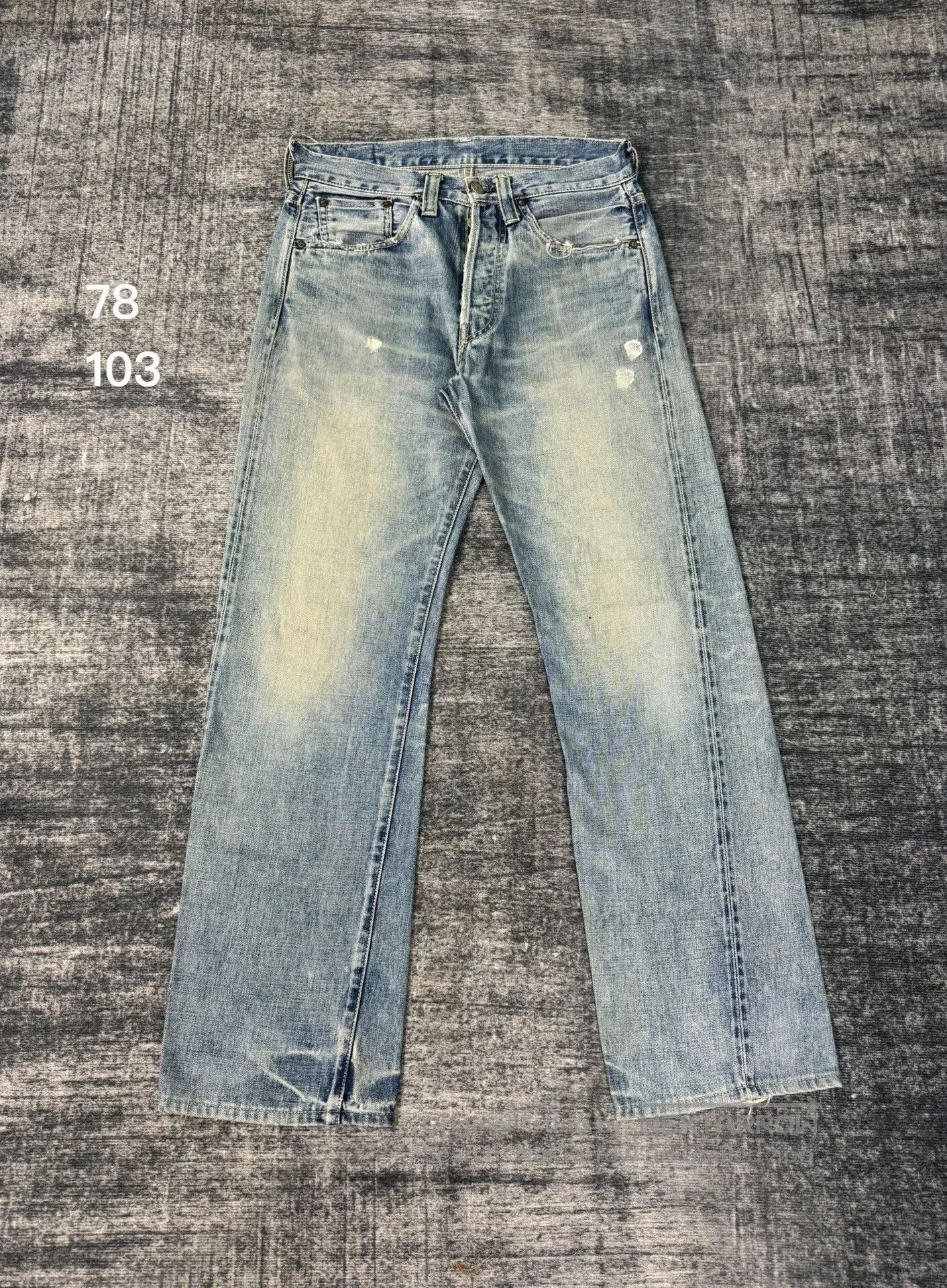 Vintage Vintage Levi's 44501 LVC 00s Washed Blue Jeans. Size US 31 - 1 Thumbnail