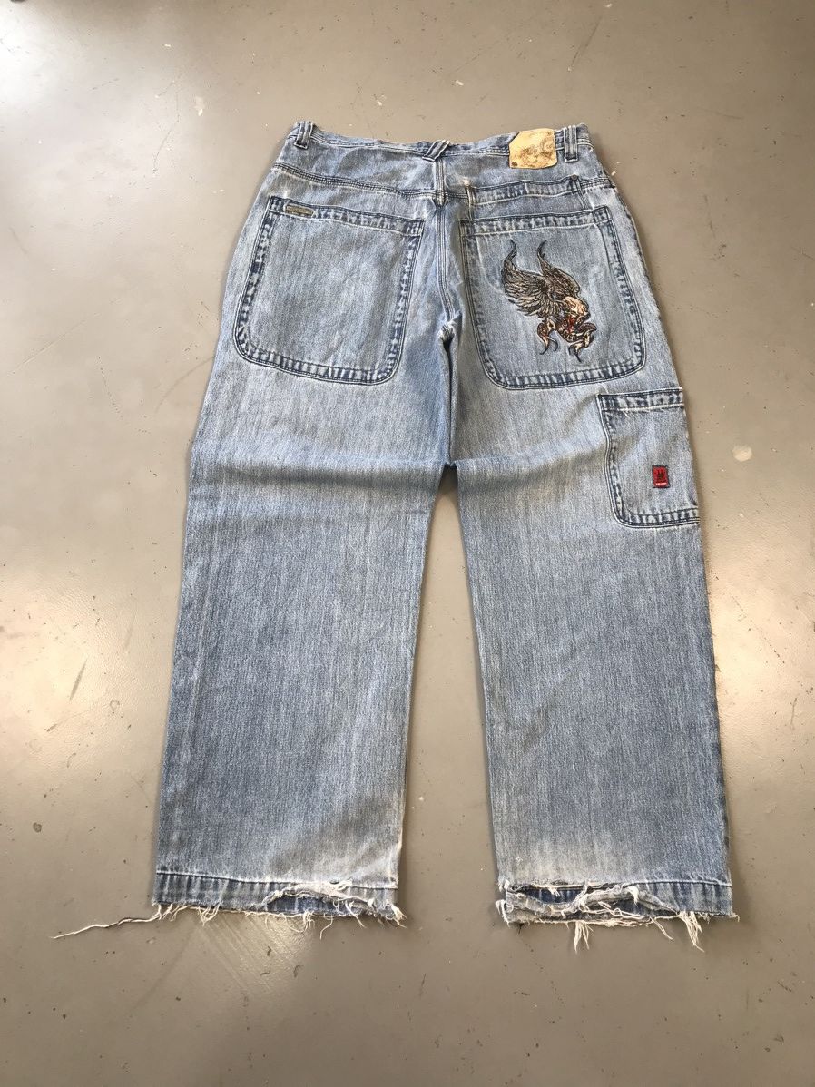 JNCO × Vintage Vintage Jnco devil wings 🪽 embroidered denim Size US 38 / EU 54 - 1 Thumbnail