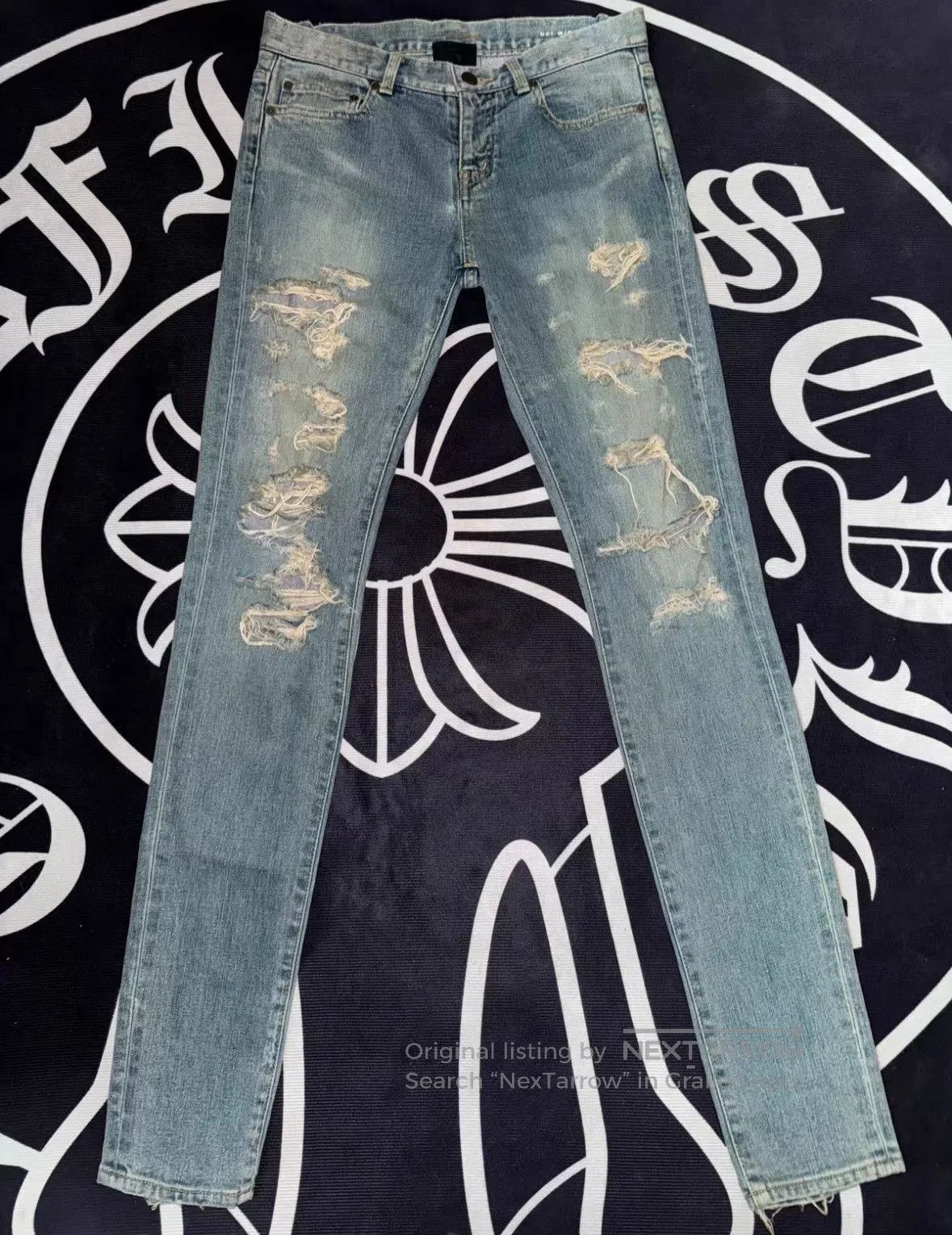 Saint Laurent Paris Saint Laurent SLP 14SS Distressed Jeans. Size US 28 / EU 44 - 1 Thumbnail